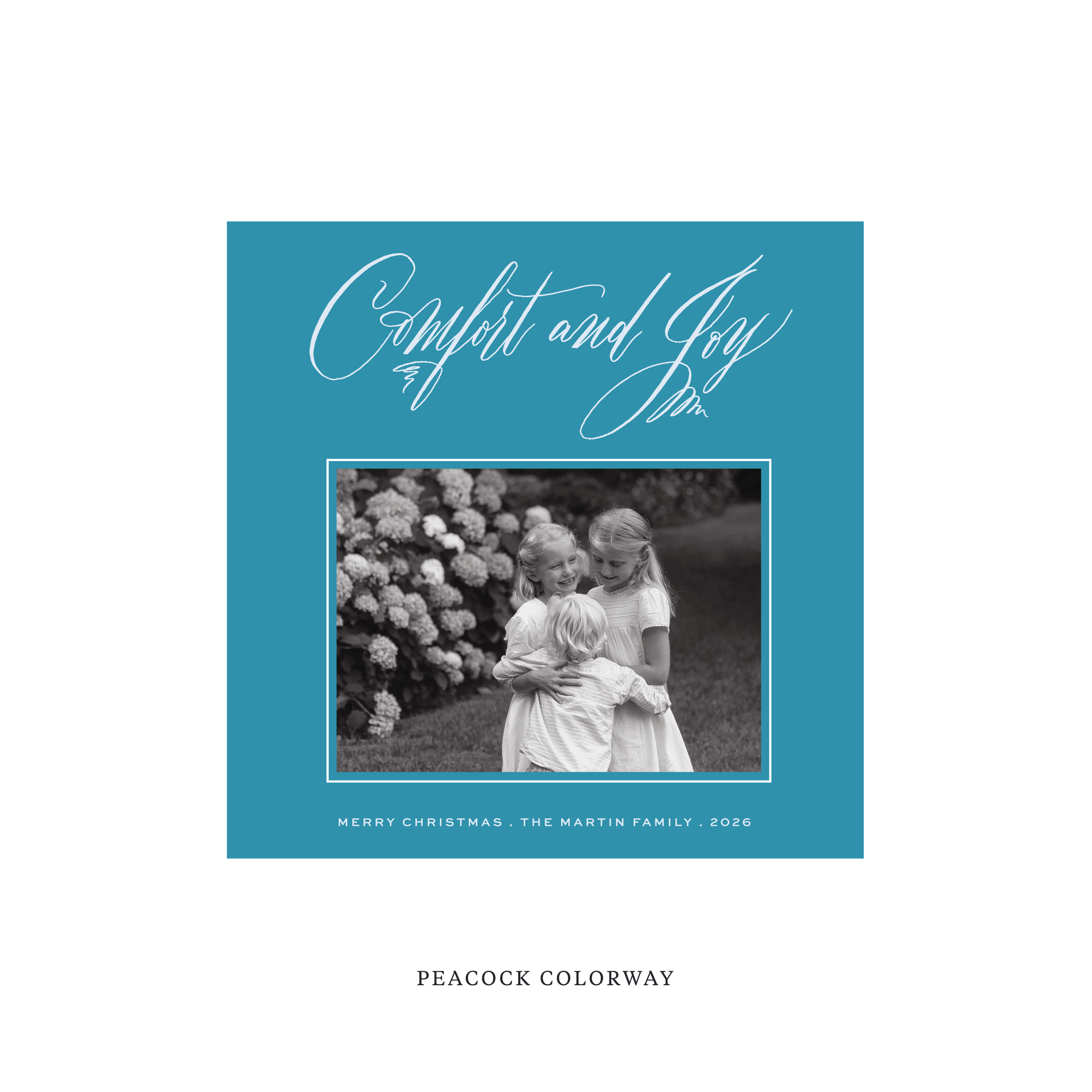 Hawthorne Classic Flat Print Holiday Card, Square