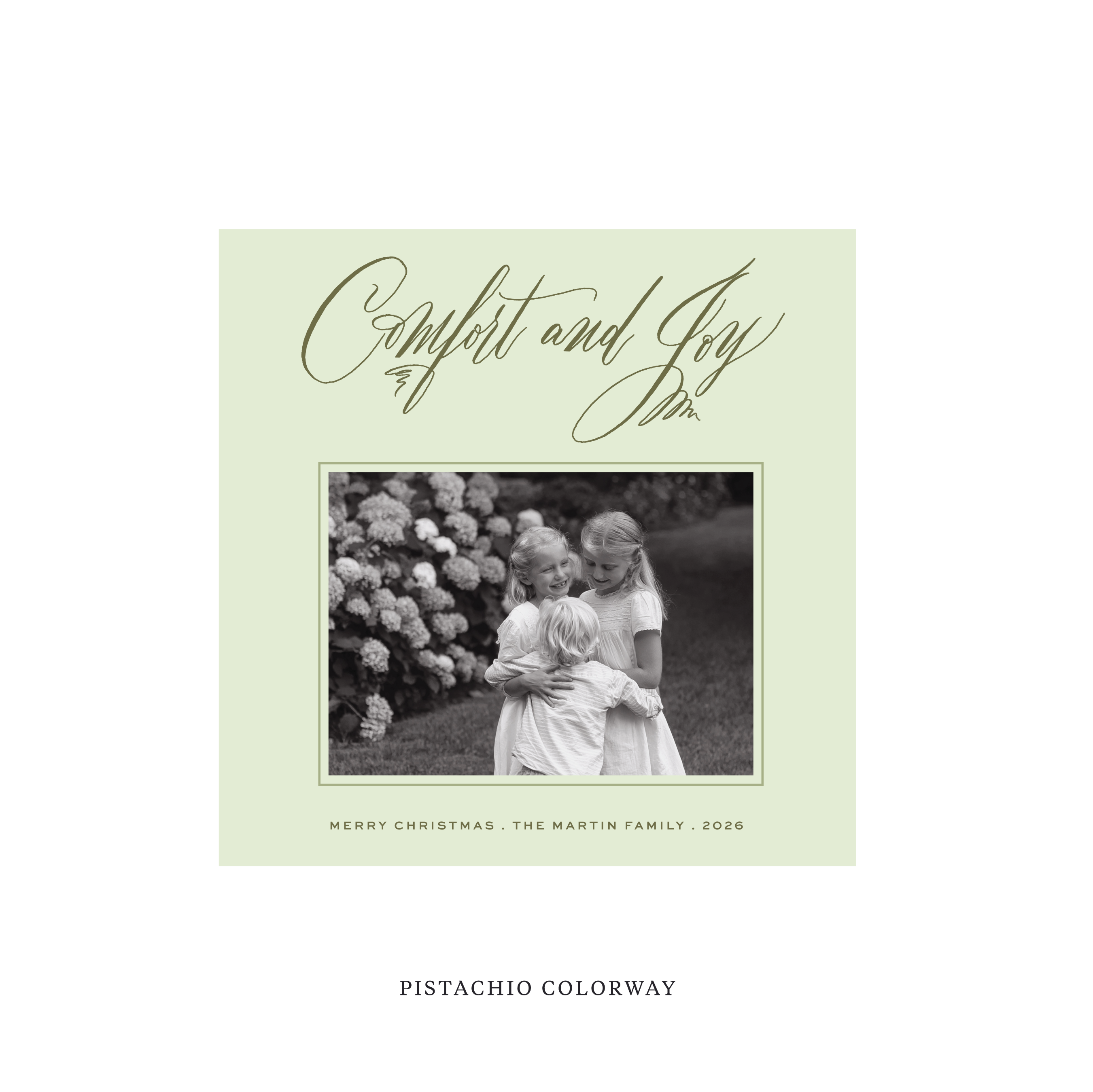 Hawthorne Classic Flat Print Holiday Card, Square