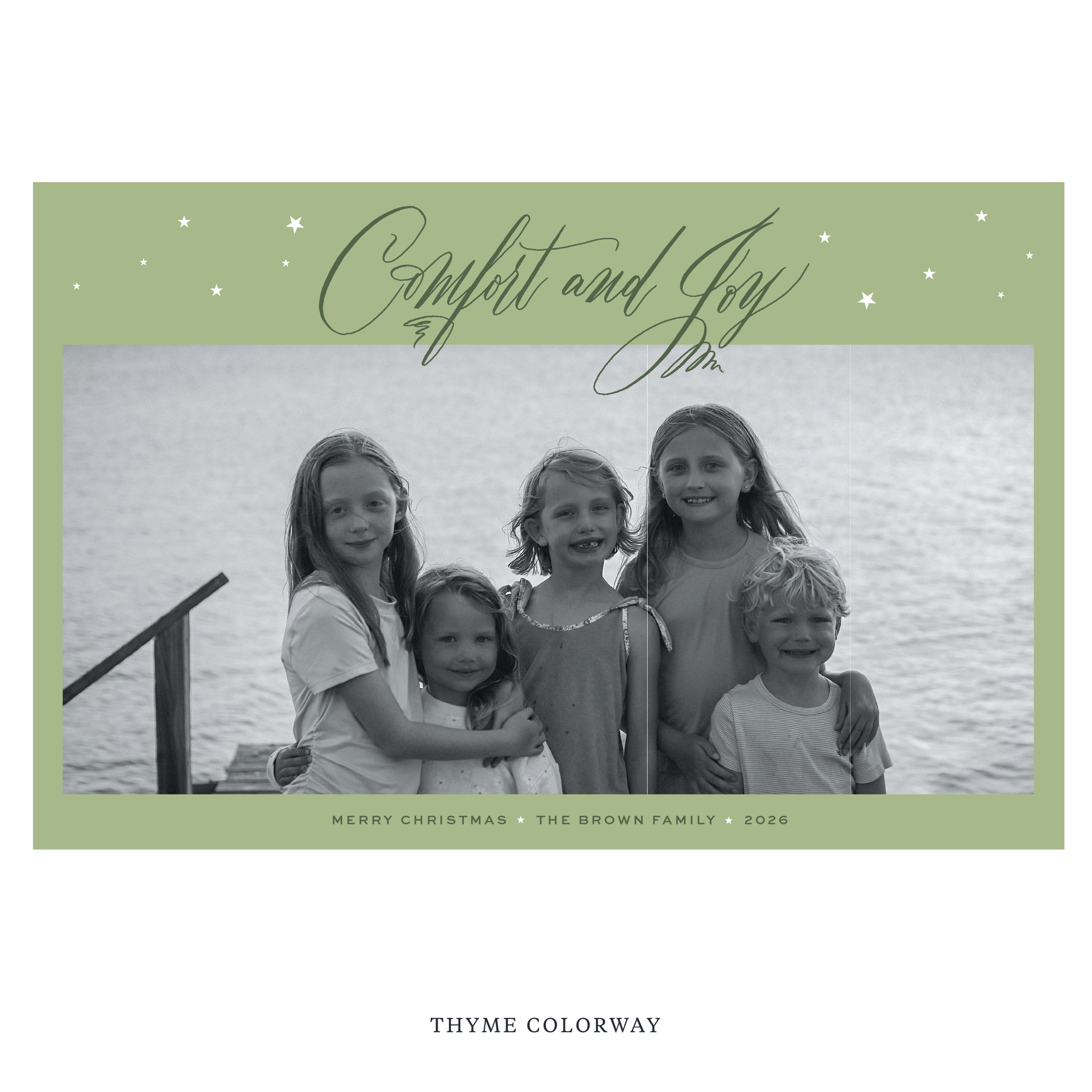 Hawthorne Digital Photo Holiday Card, Extra Large