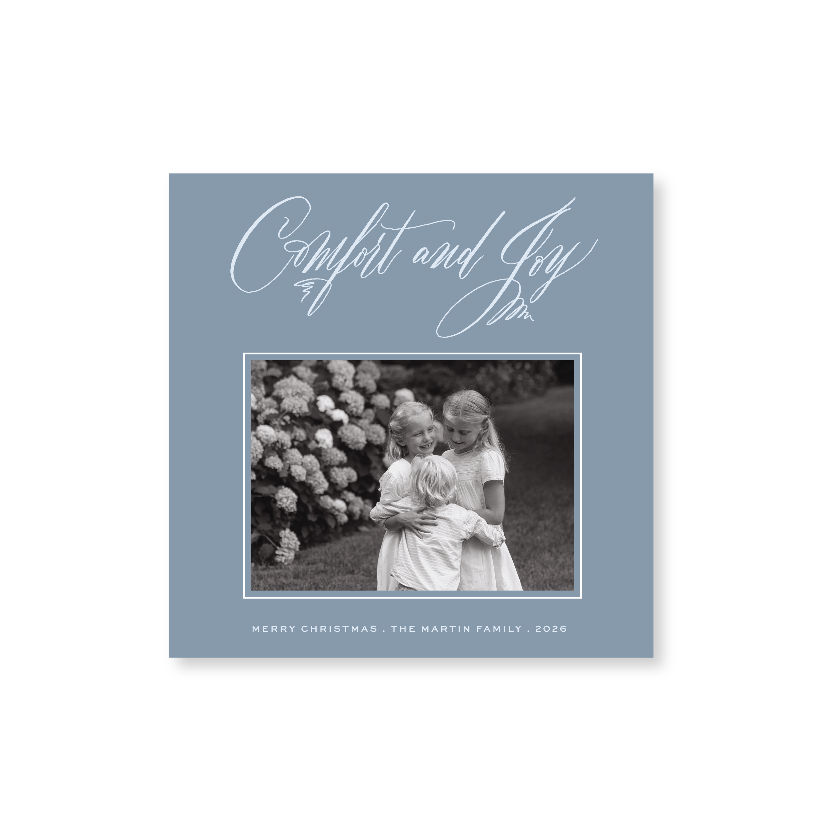 Hawthorne Classic Flat Print Holiday Card, Square