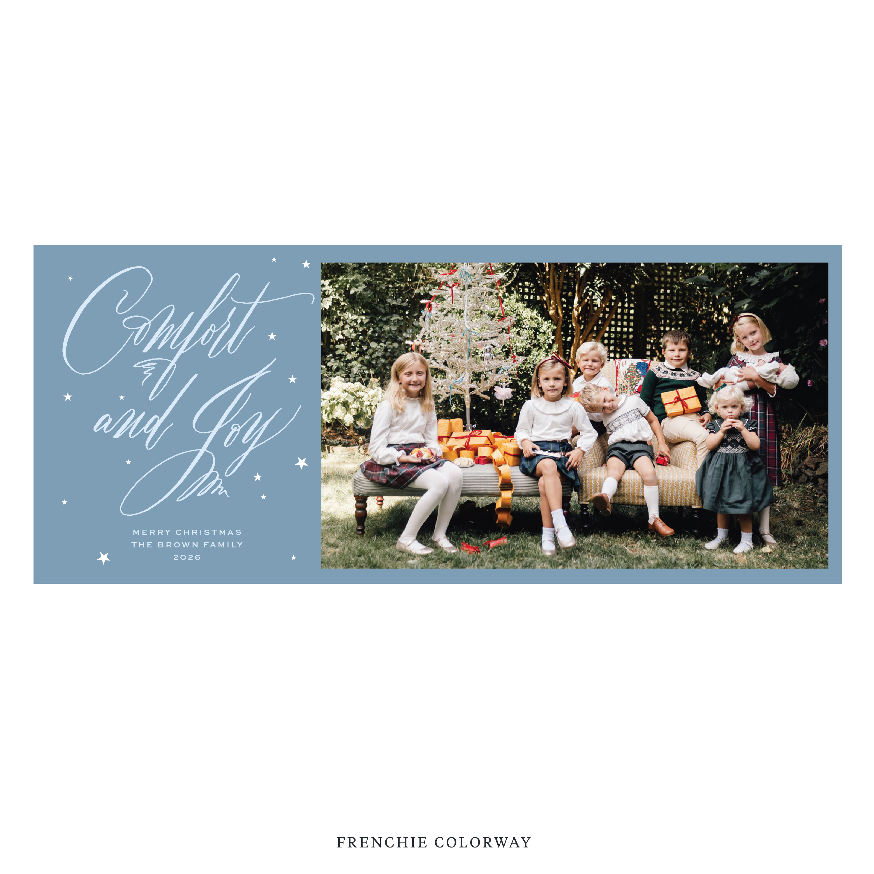 Hawthorne Digital Photo Holiday Card, Skinny