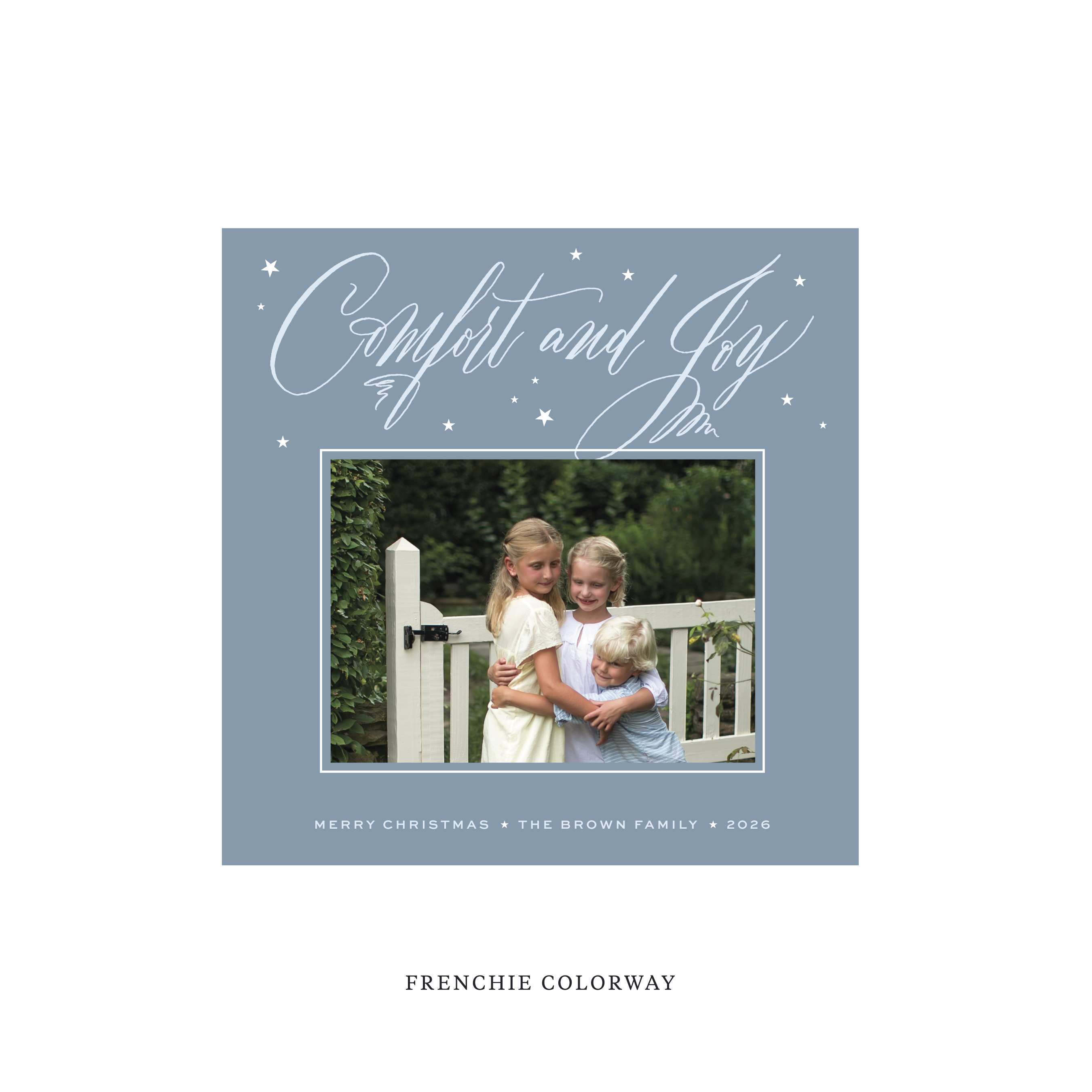 Hawthorne Classic Flat Print Holiday Card, Square (stars)