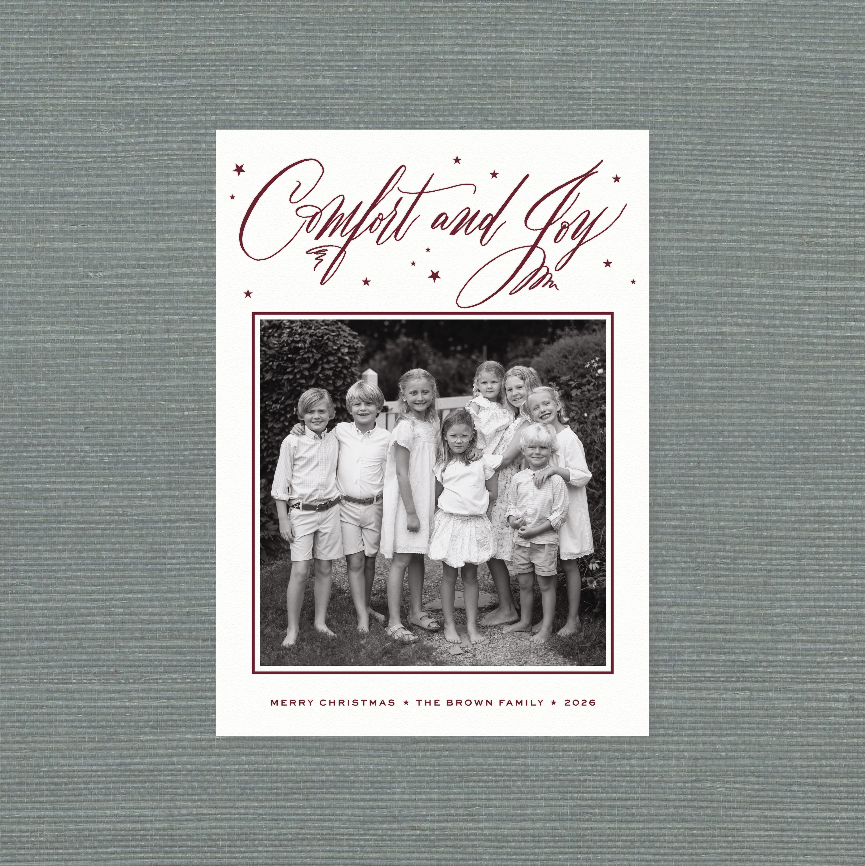 Hawthorne II Letterpress Holiday Card, Large