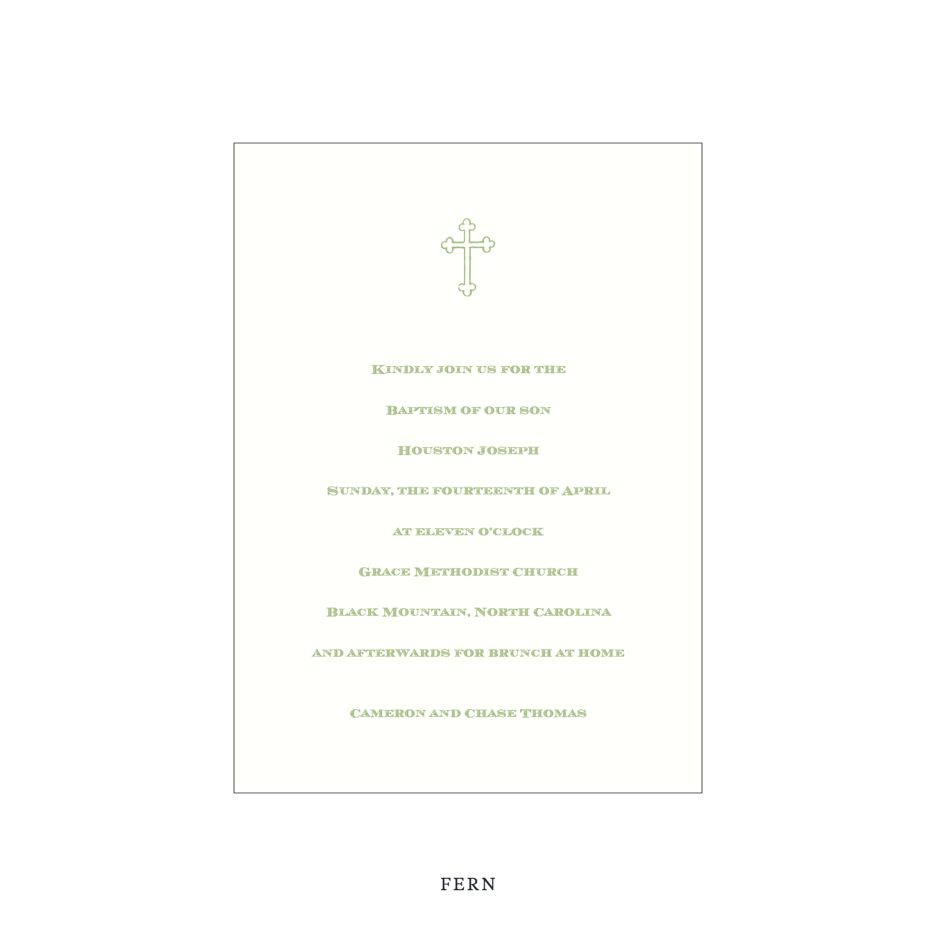Heath Religious Celebration Invitation