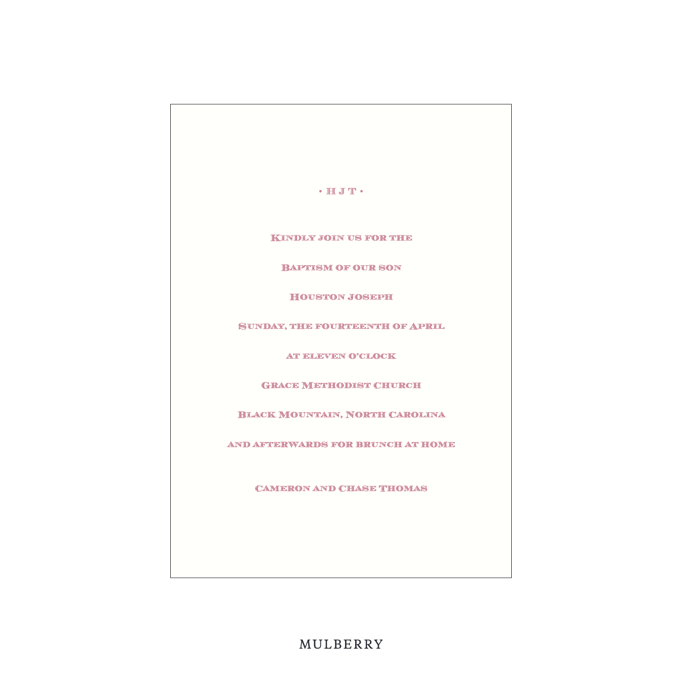 Heath Religious Celebration Invitation