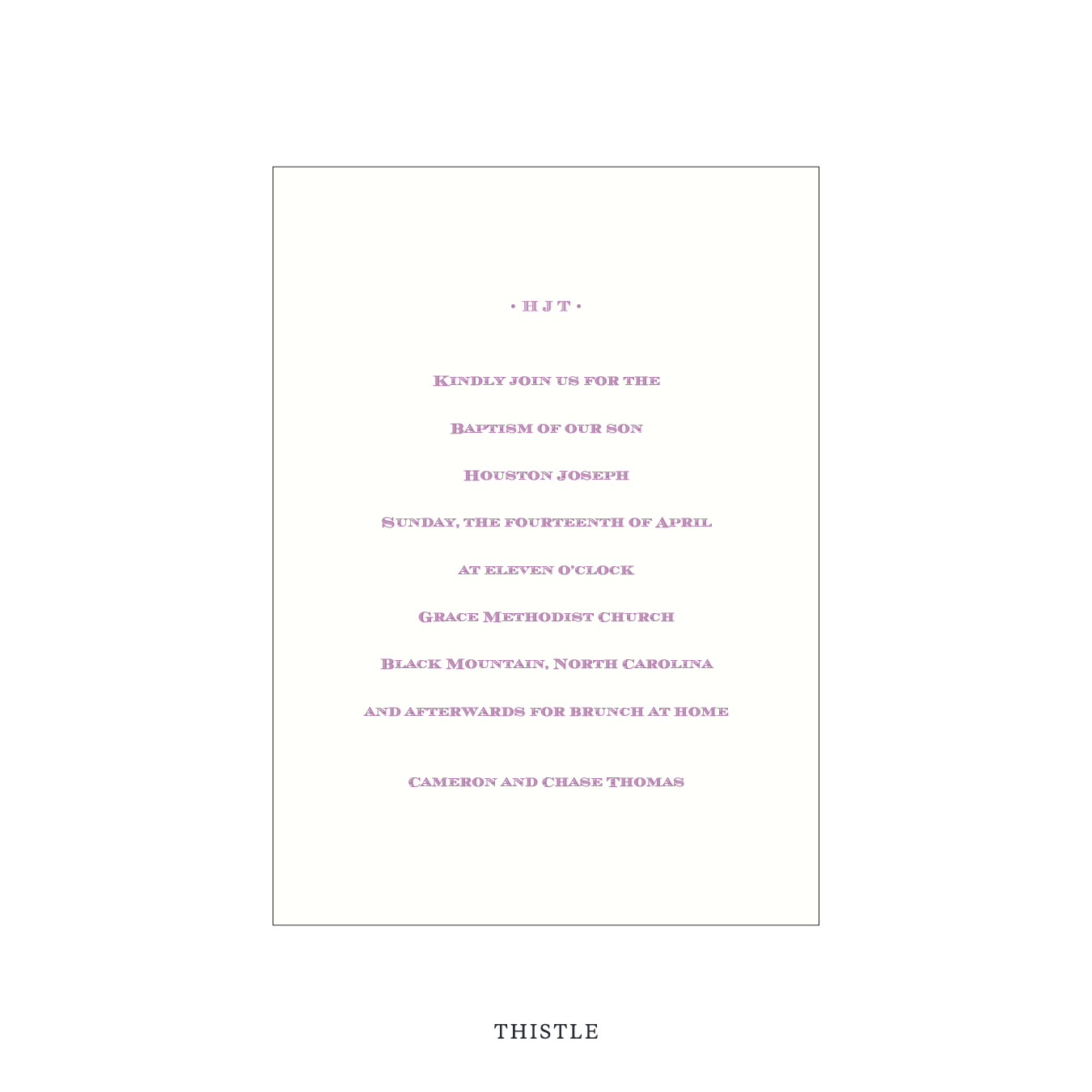 Heath Religious Celebration Invitation