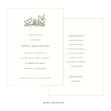 Heath Motif Baby Shower Invitation
