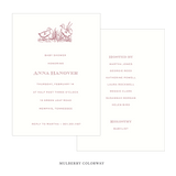 Heath Motif Baby Shower Invitation