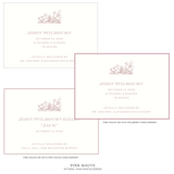 Heath Motif Birth Announcement