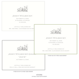 Heath Motif Birth Announcement