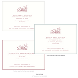 Heath Motif Birth Announcement