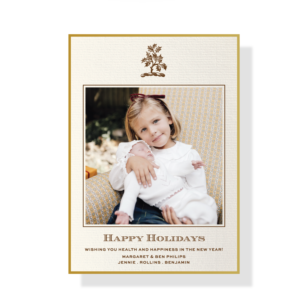 Heath Vintage Motif Classic Print Holiday Card