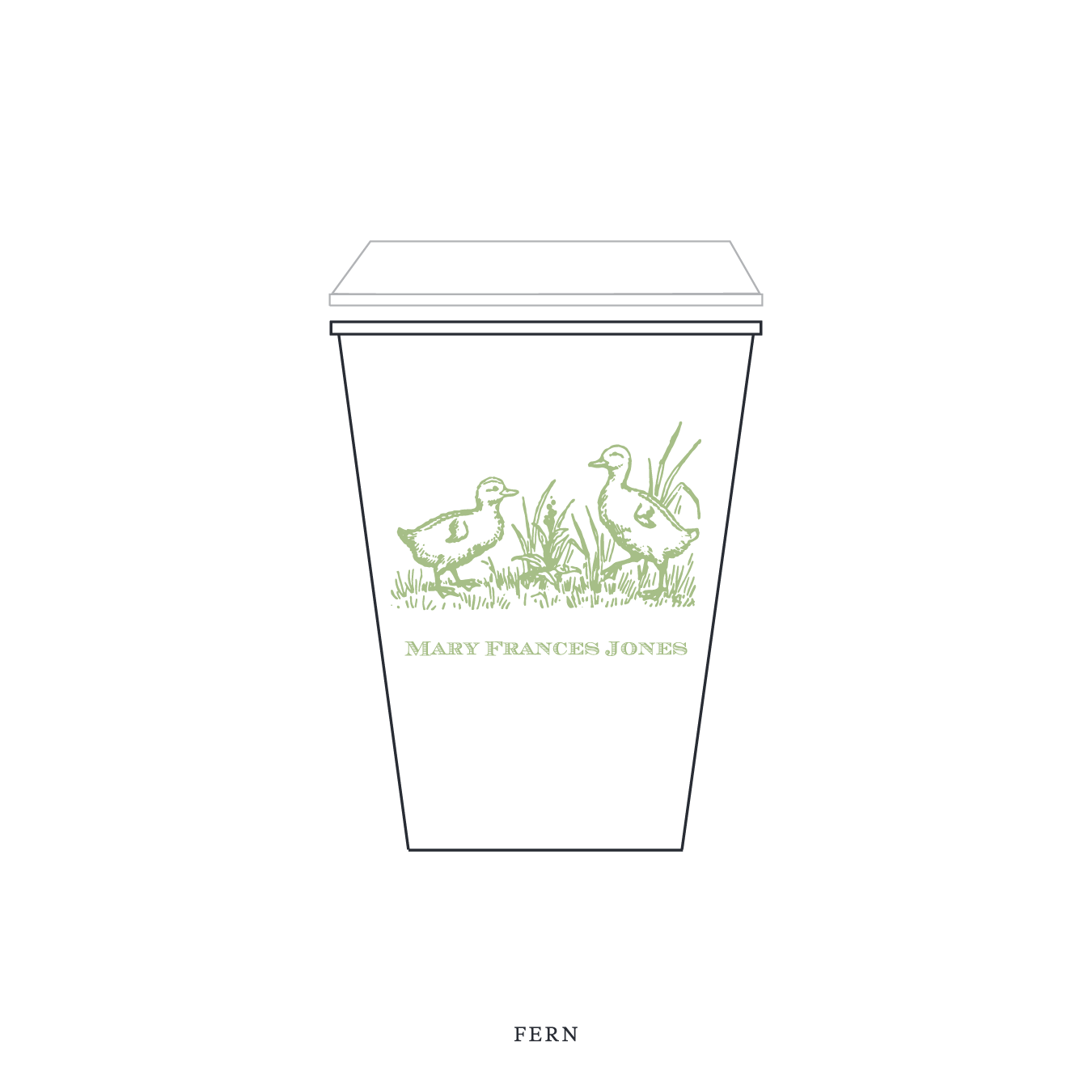 Heath Motif Paper Cup | 12 oz with Lid