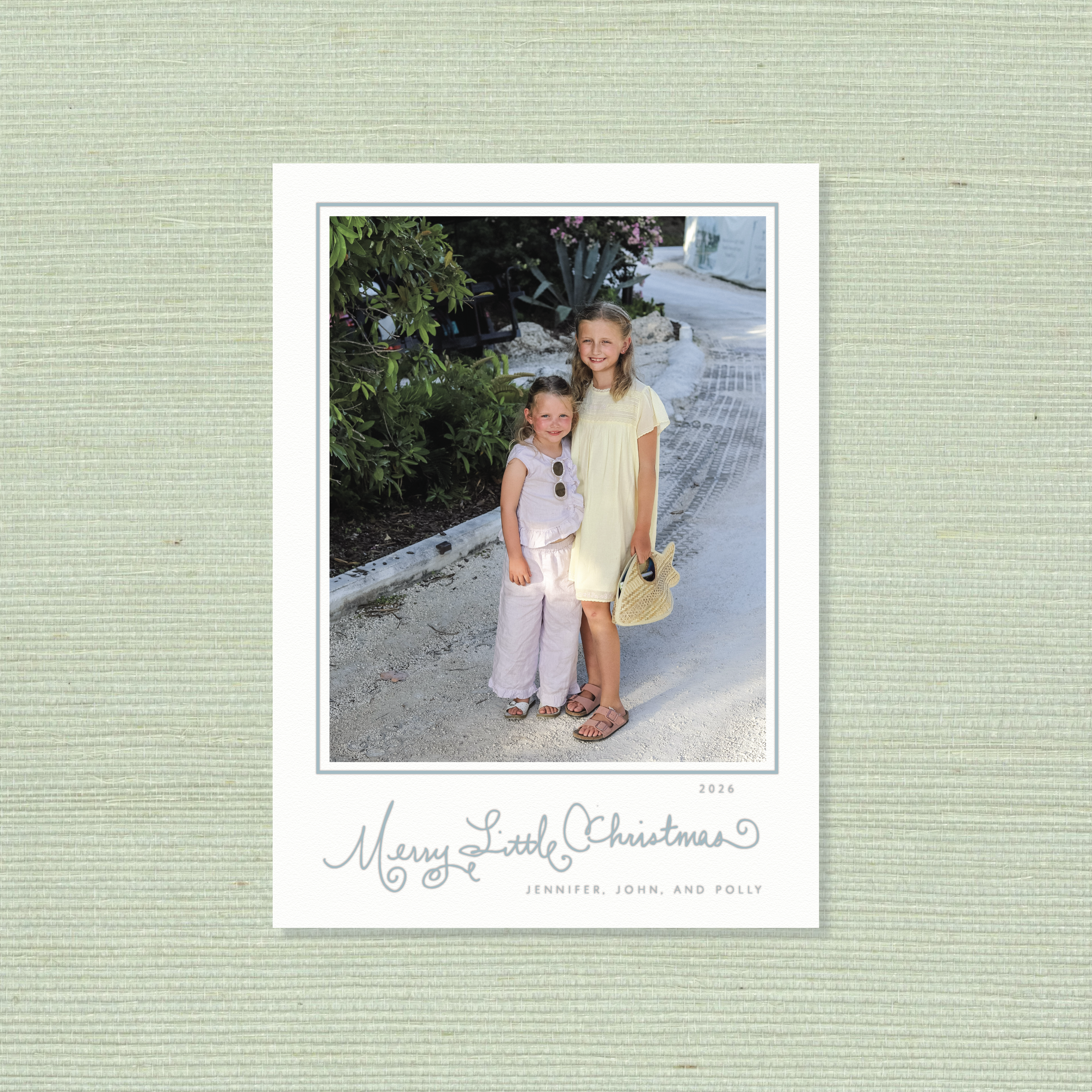 Henley Letterpress Holiday Card, Large (White Paper)