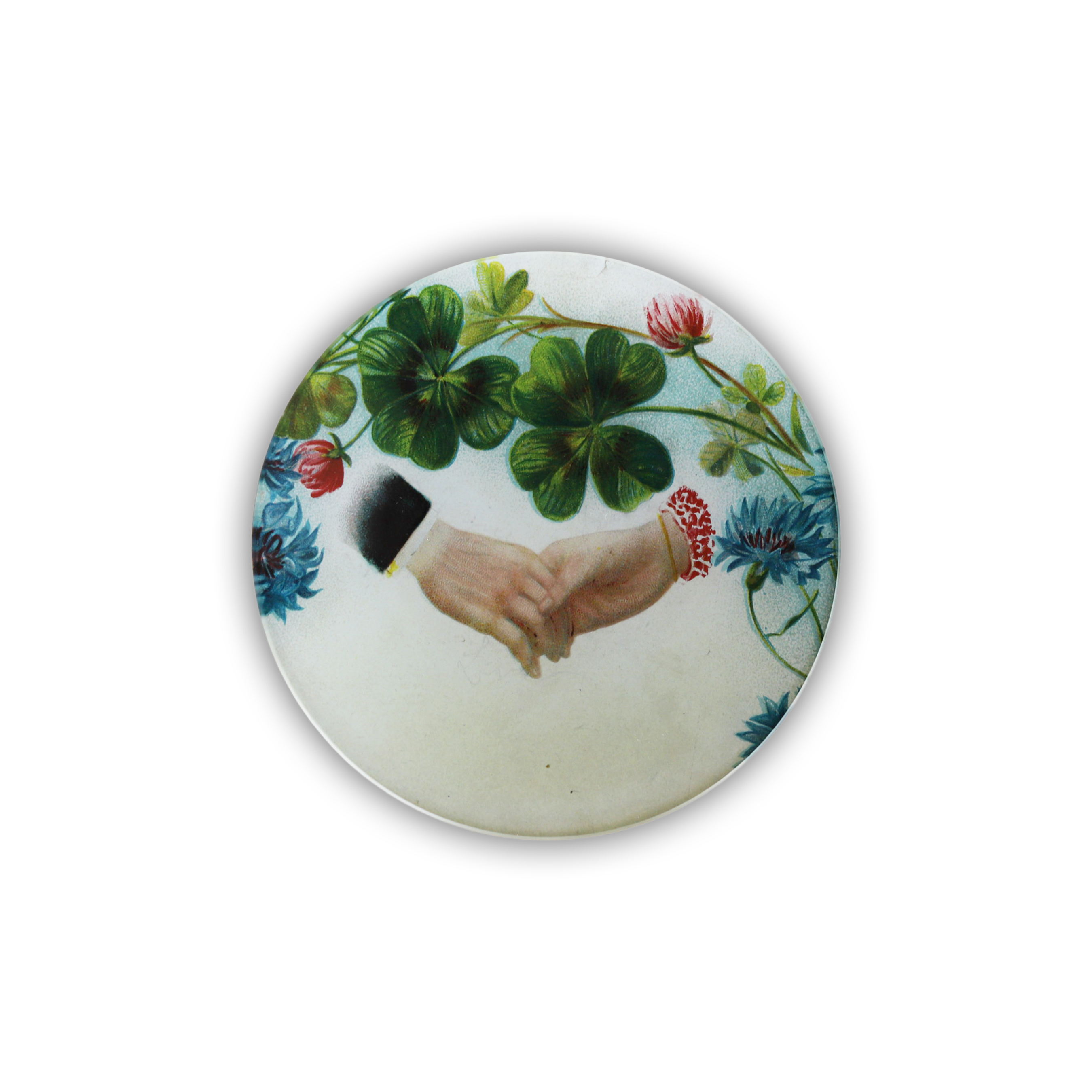 John Derian “Holding Hands” 5" Round Decoupage Plate