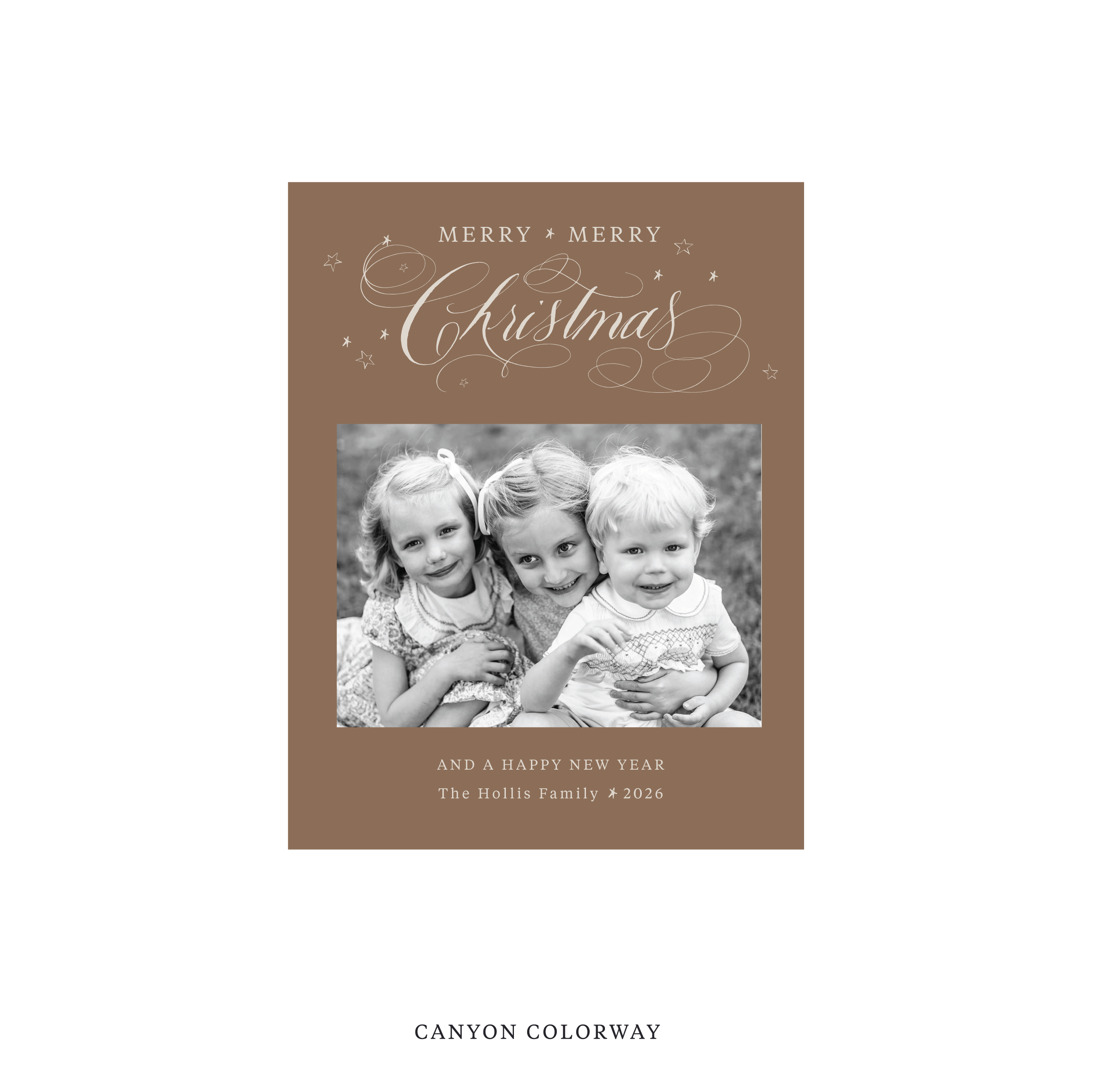 Stanbury Classic Flat Print Holiday Card, Small