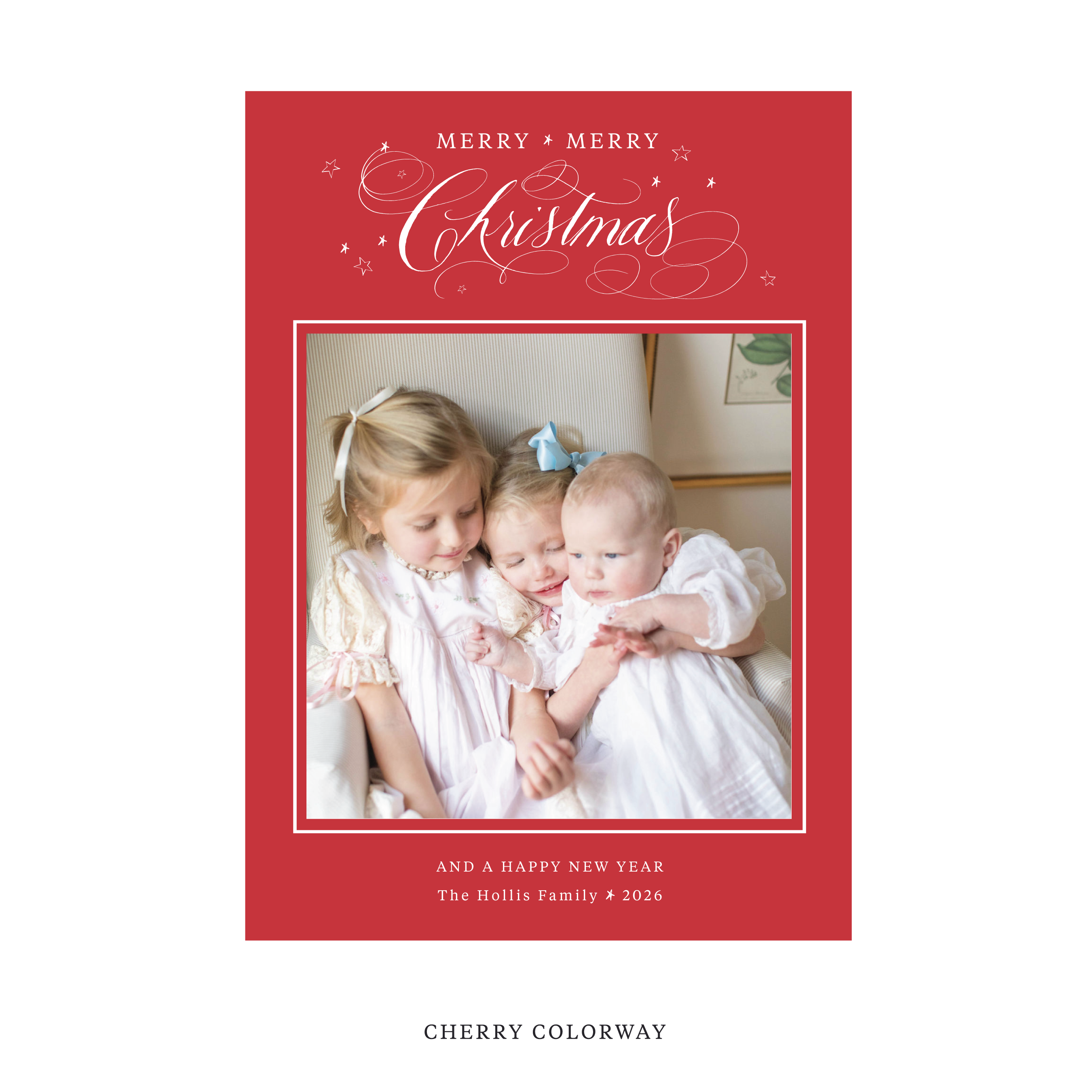 Stanbury Classic Flat Print Holiday Card, Large