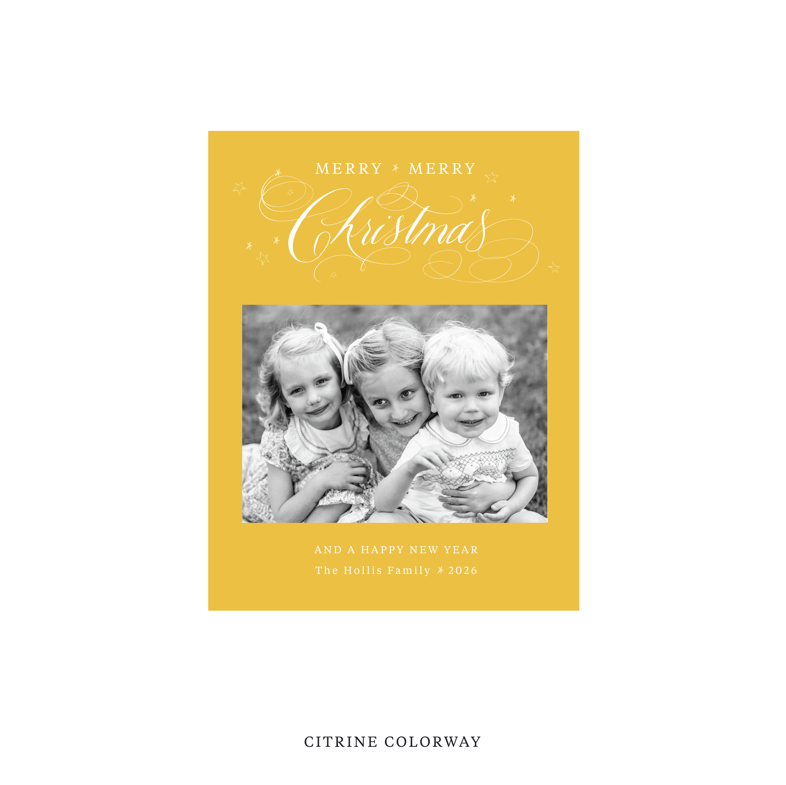 Stanbury Classic Flat Print Holiday Card, Small
