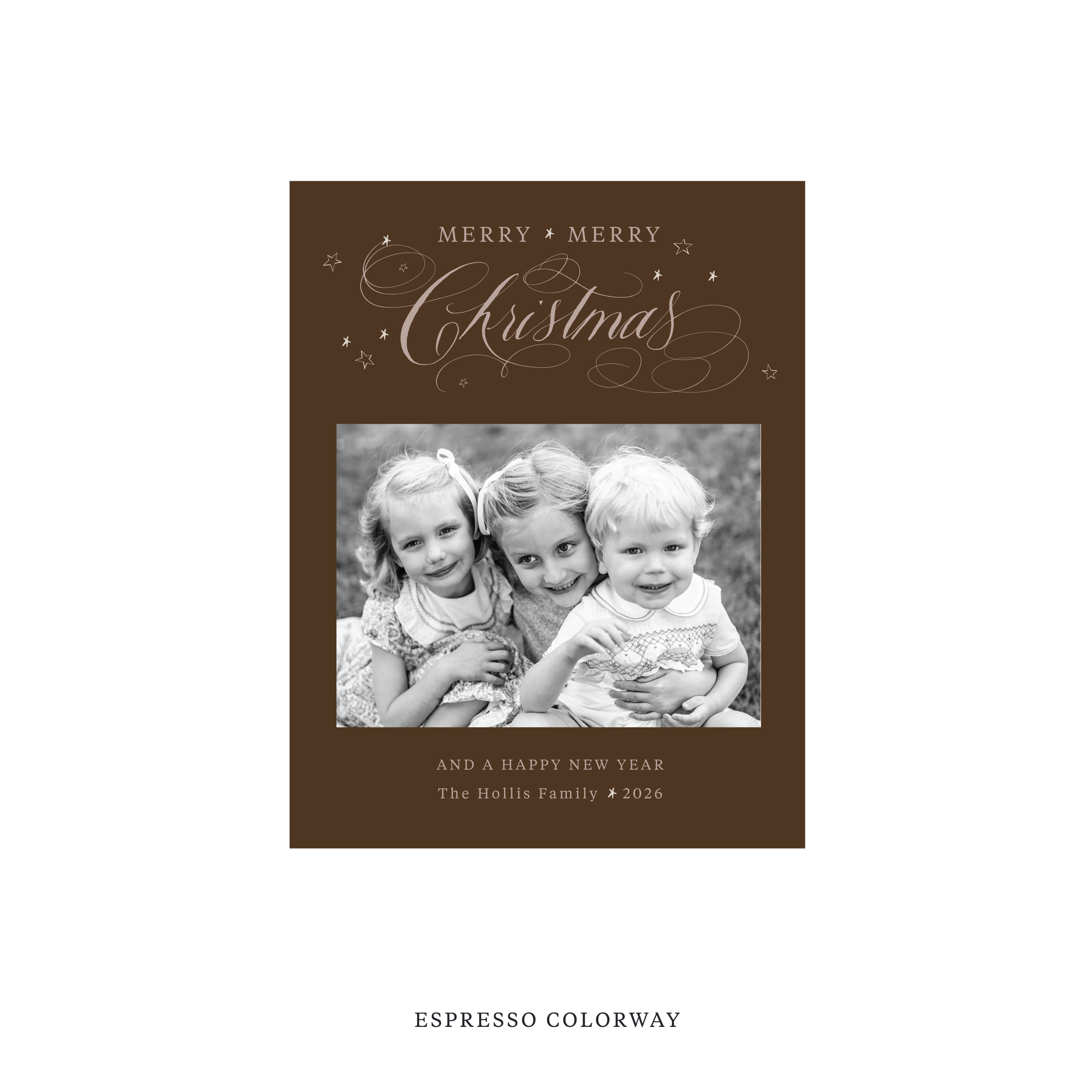 Stanbury Classic Flat Print Holiday Card, Small
