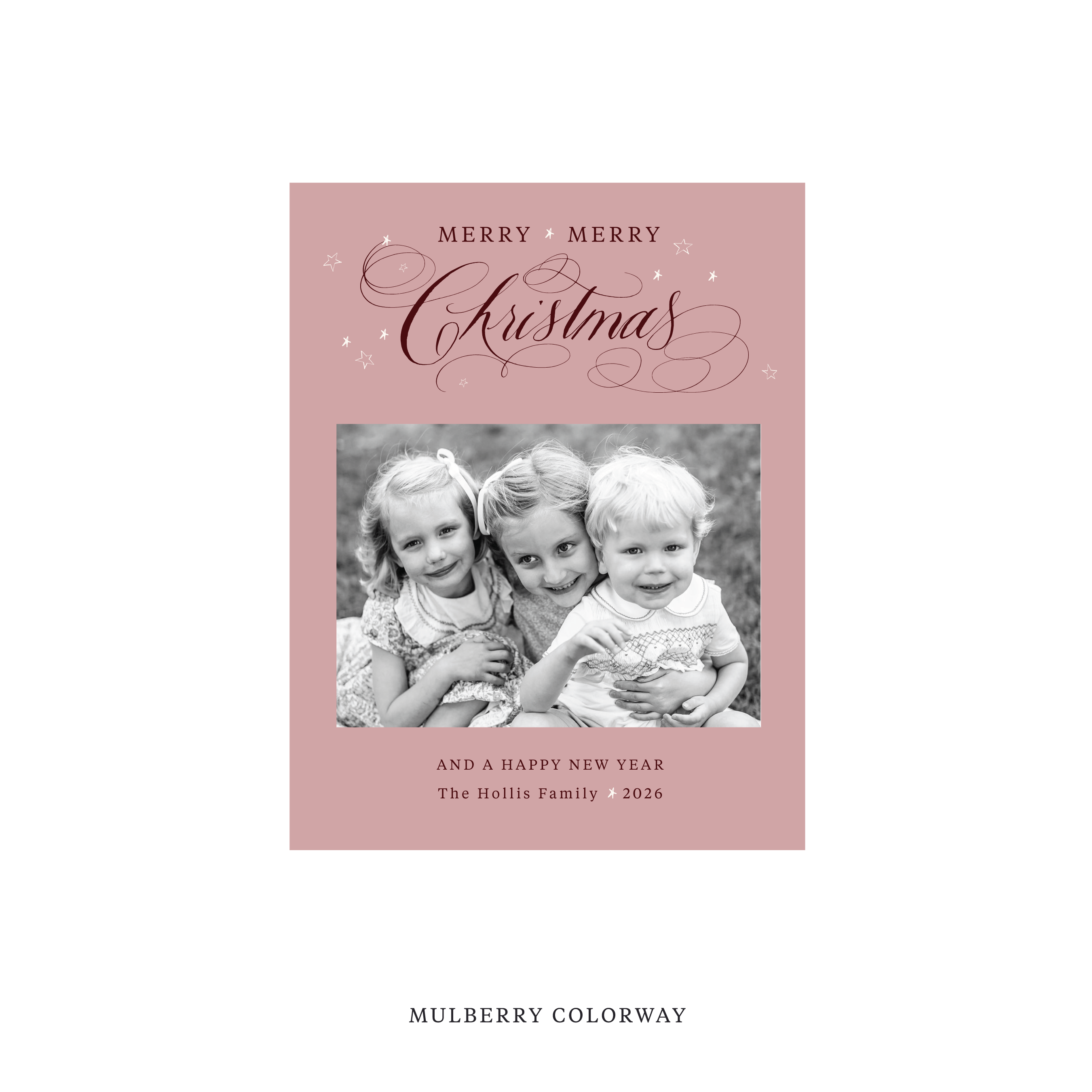 Stanbury Classic Flat Print Holiday Card, Small
