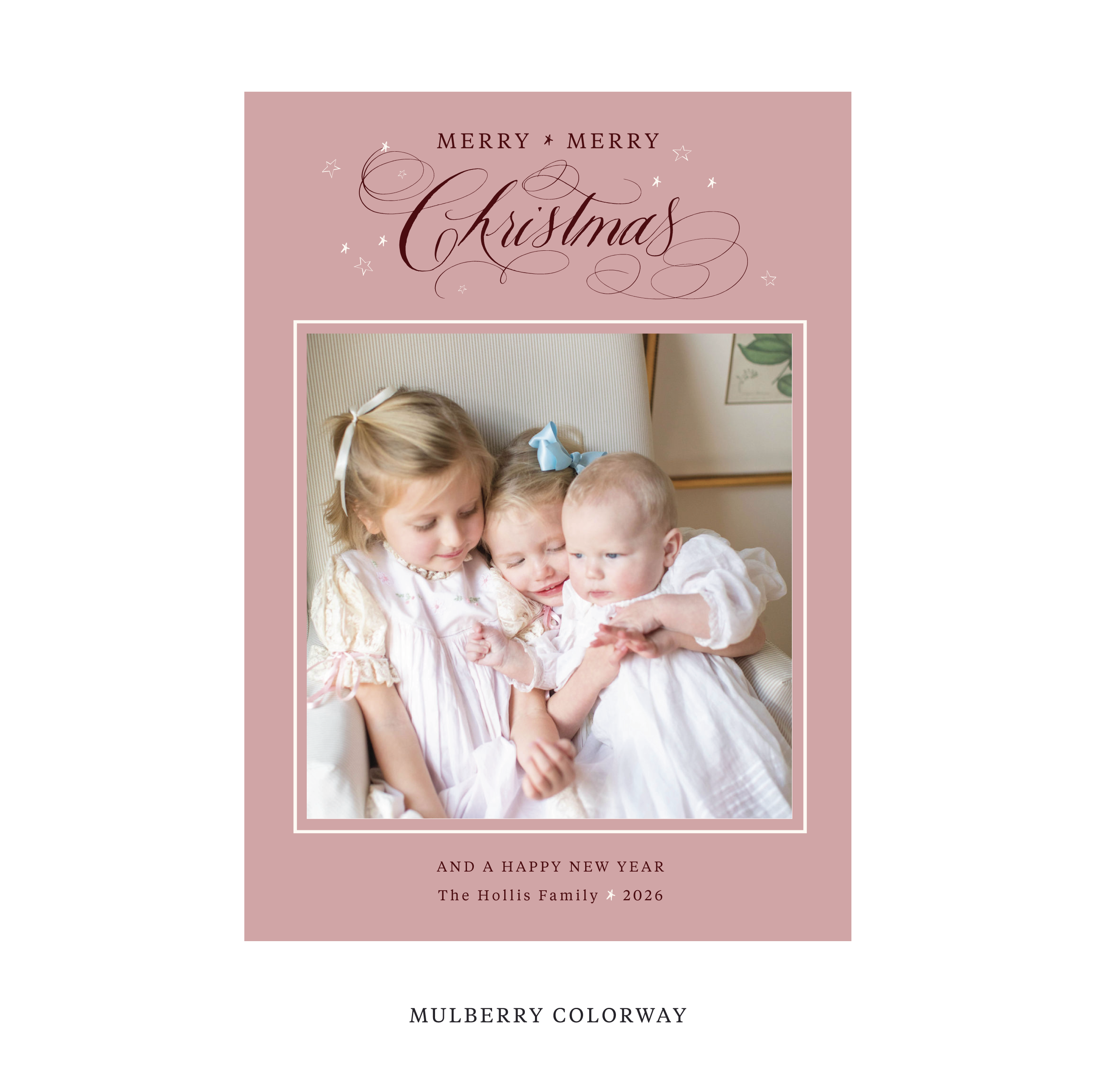 Stanbury Classic Flat Print Holiday Card, Large