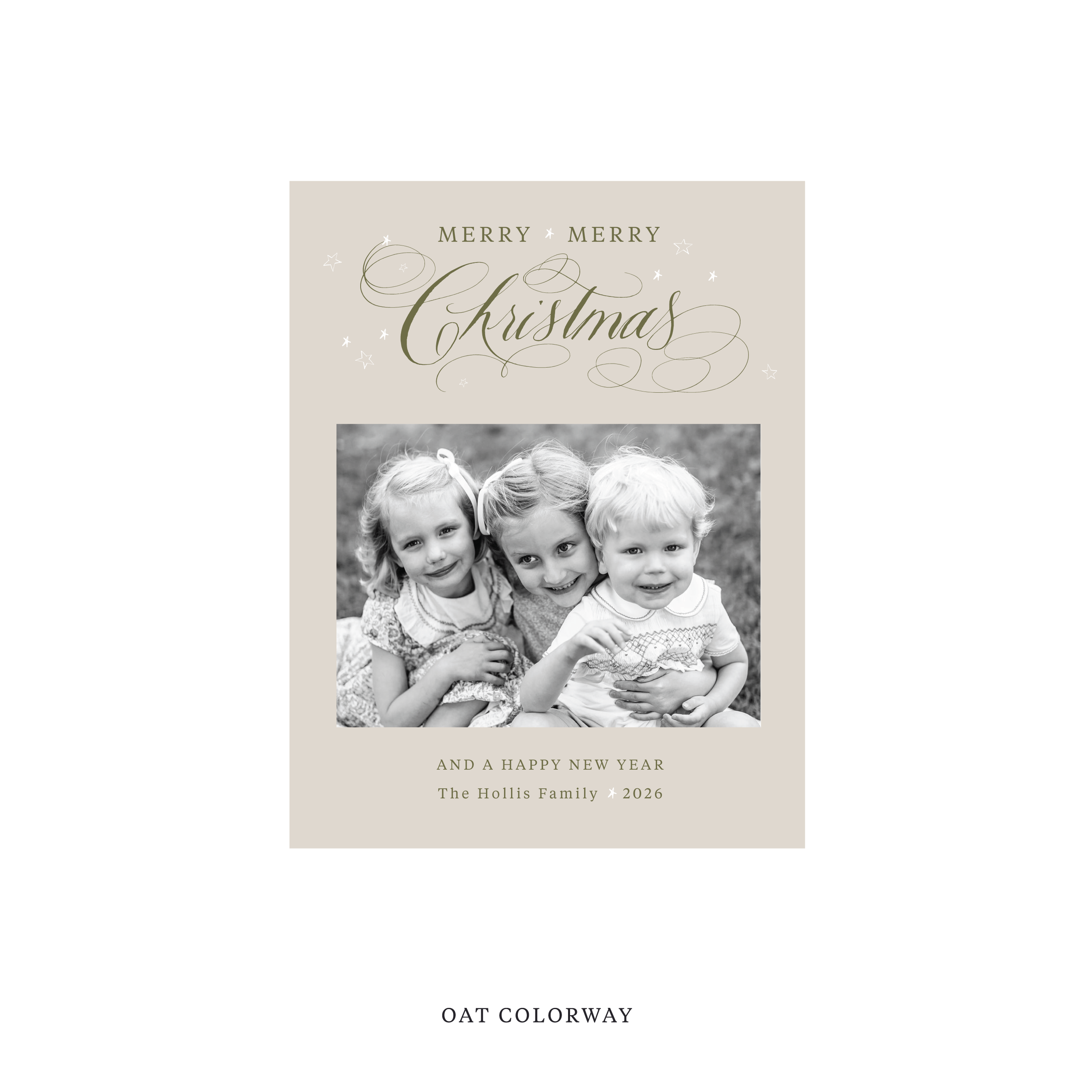 Stanbury Classic Flat Print Holiday Card, Small