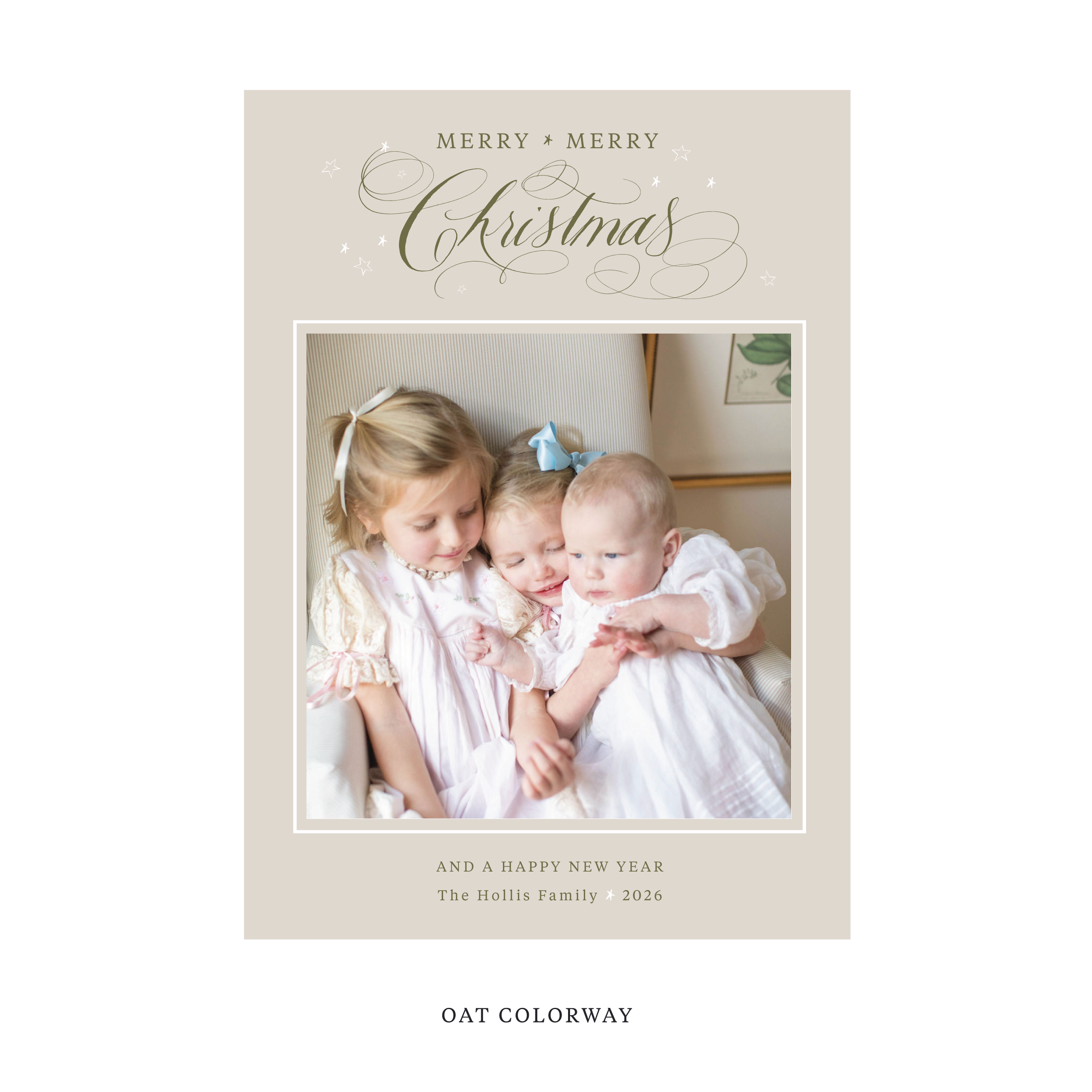 Stanbury Classic Flat Print Holiday Card, Large