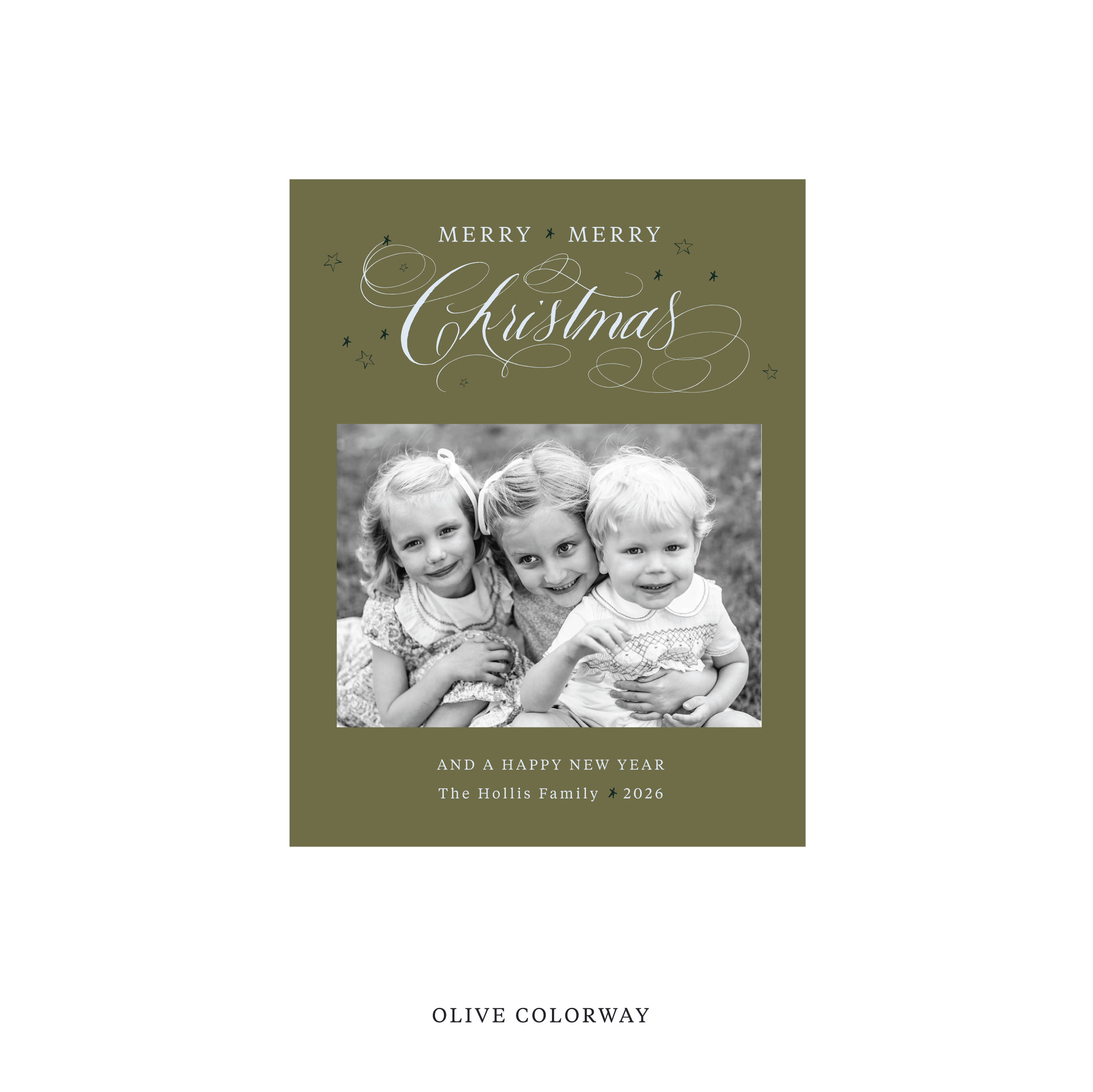 Stanbury Classic Flat Print Holiday Card, Small