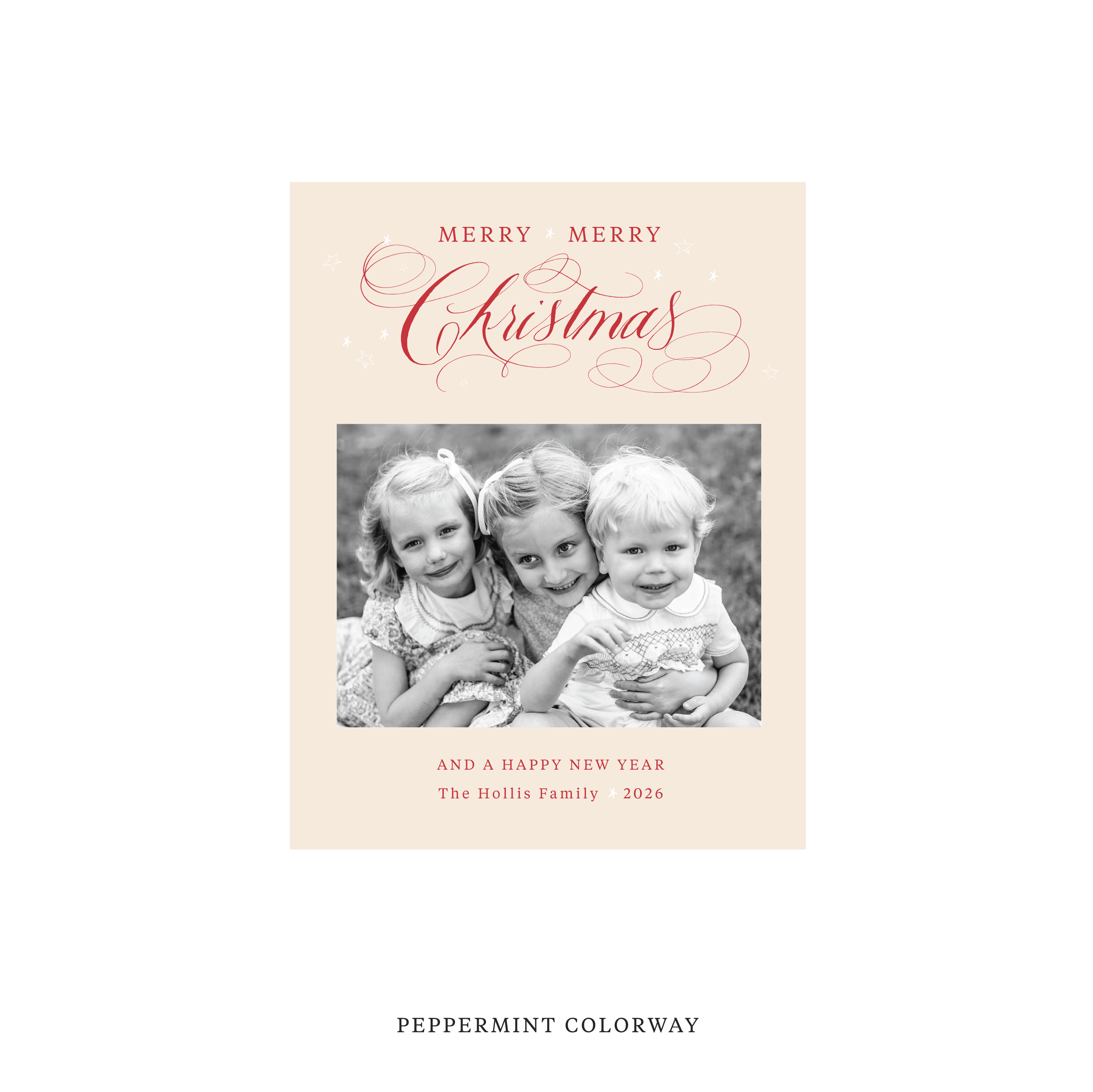 Stanbury Classic Flat Print Holiday Card, Small