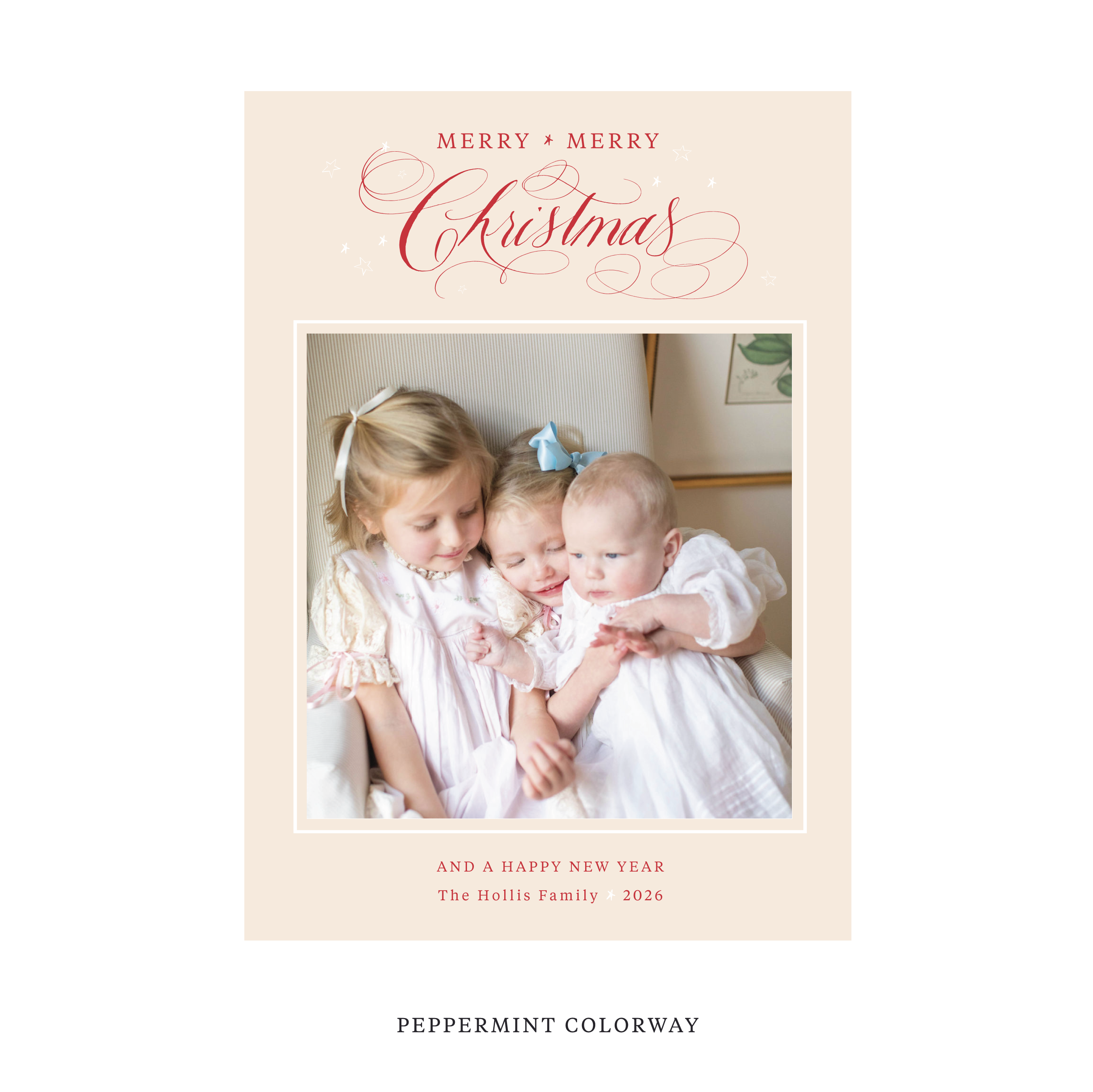 Stanbury Classic Flat Print Holiday Card, Large