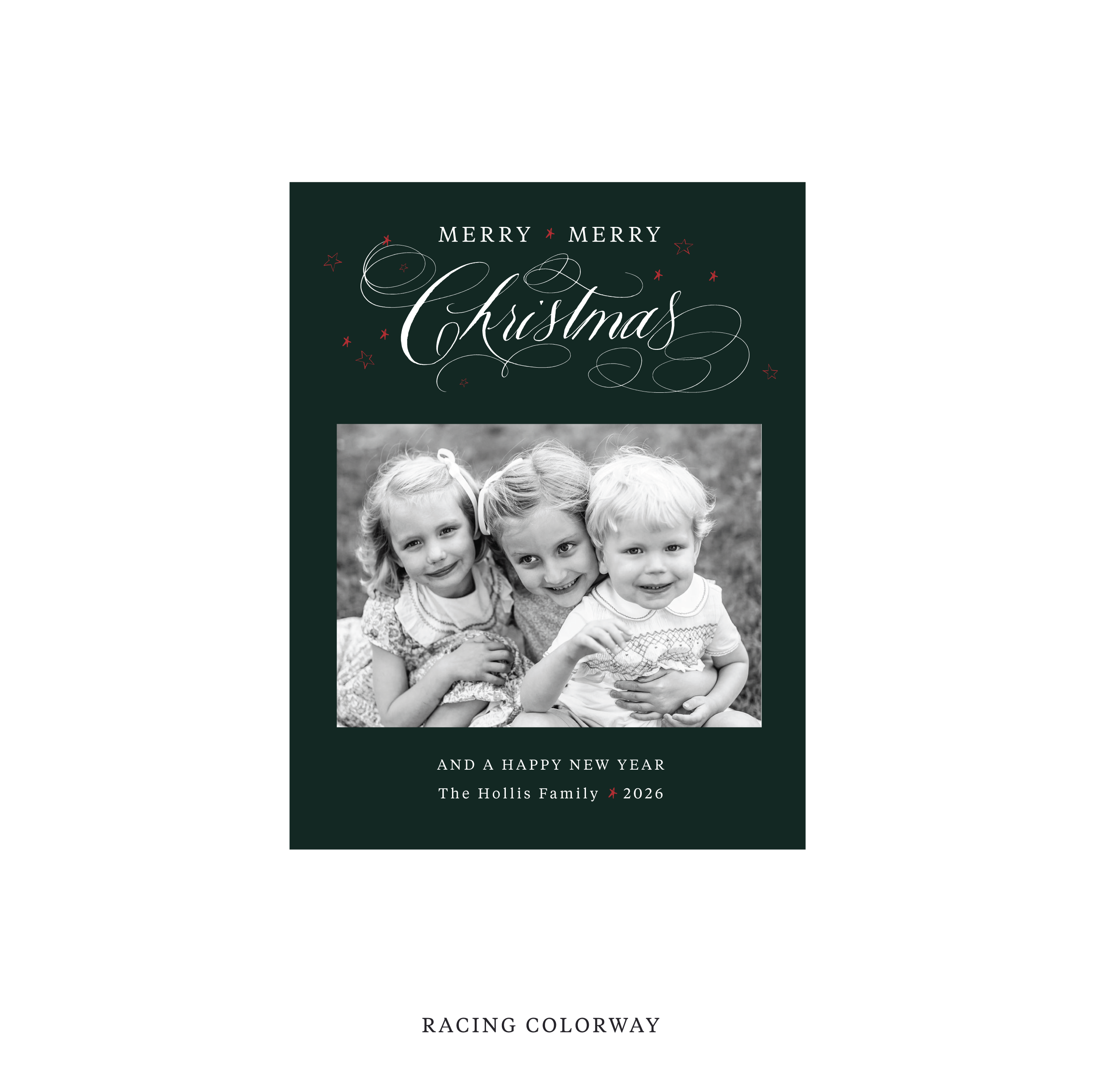 Stanbury Classic Flat Print Holiday Card, Small