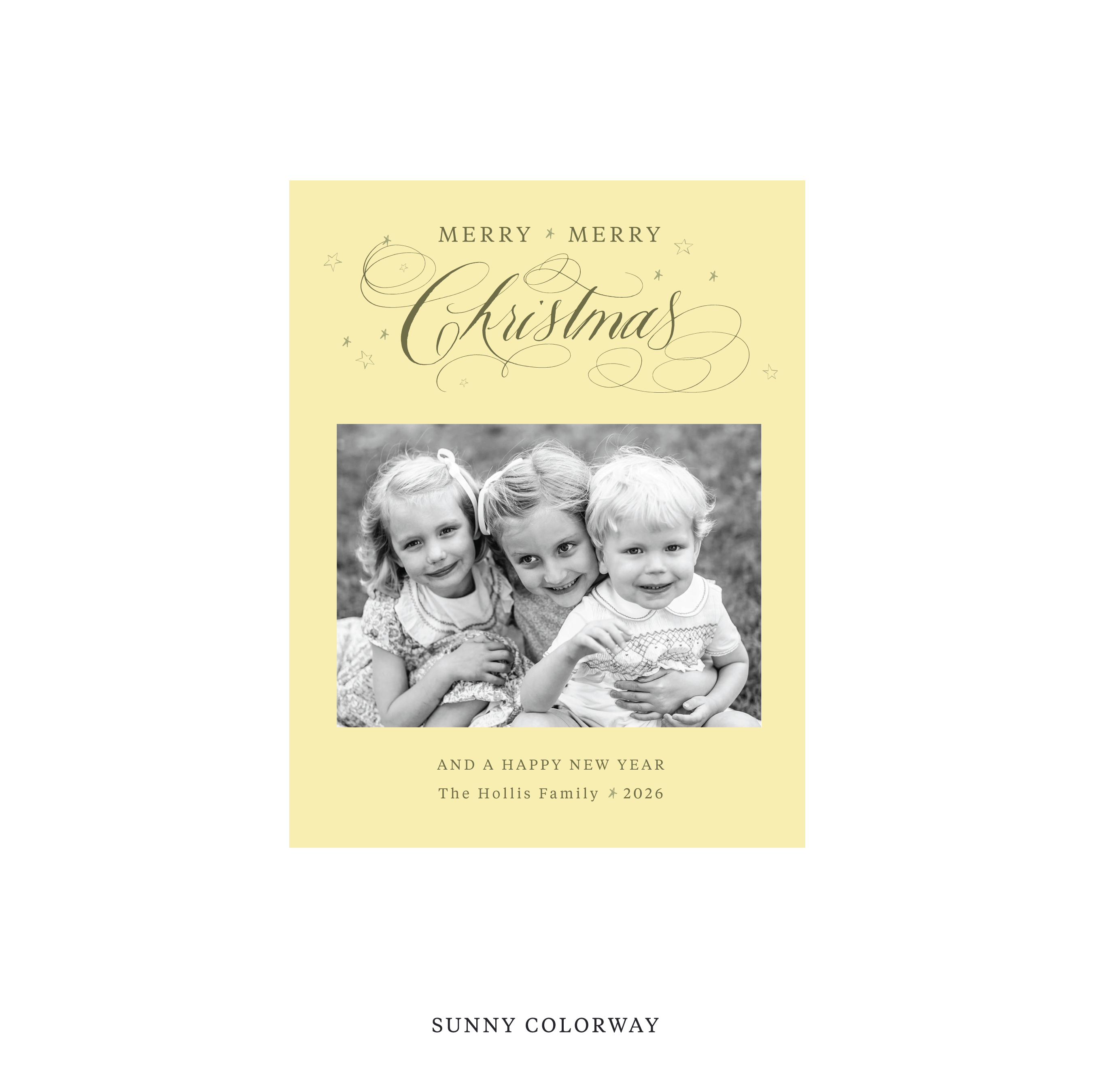 Stanbury Classic Flat Print Holiday Card, Small
