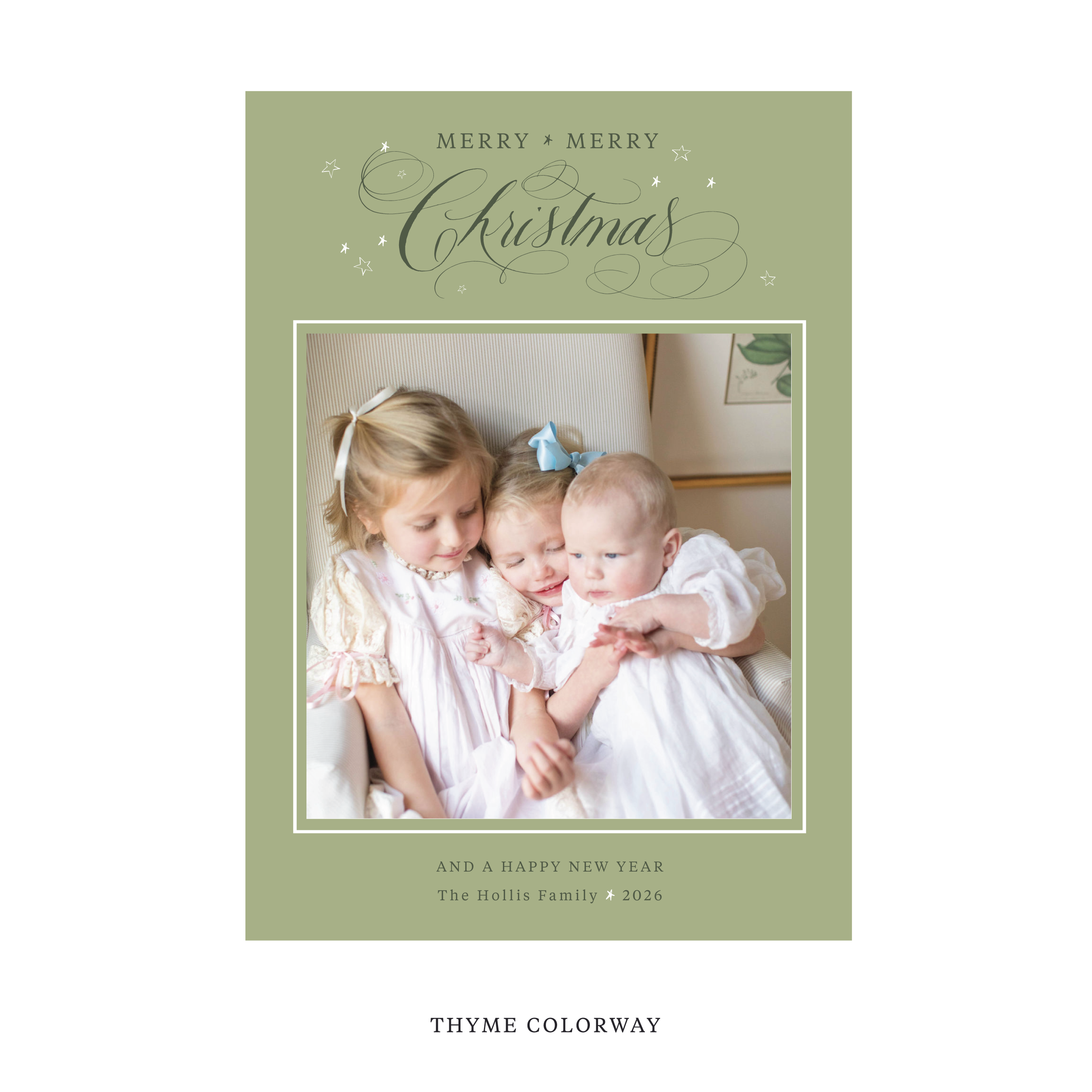 Stanbury Classic Flat Print Holiday Card, Large
