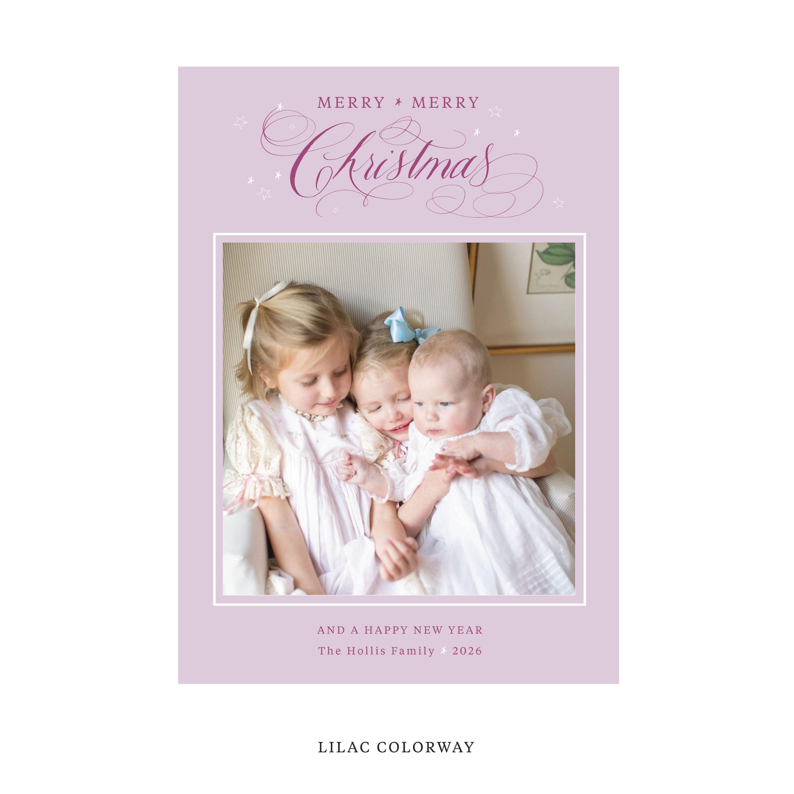 Stanbury Classic Flat Print Holiday Card, Large