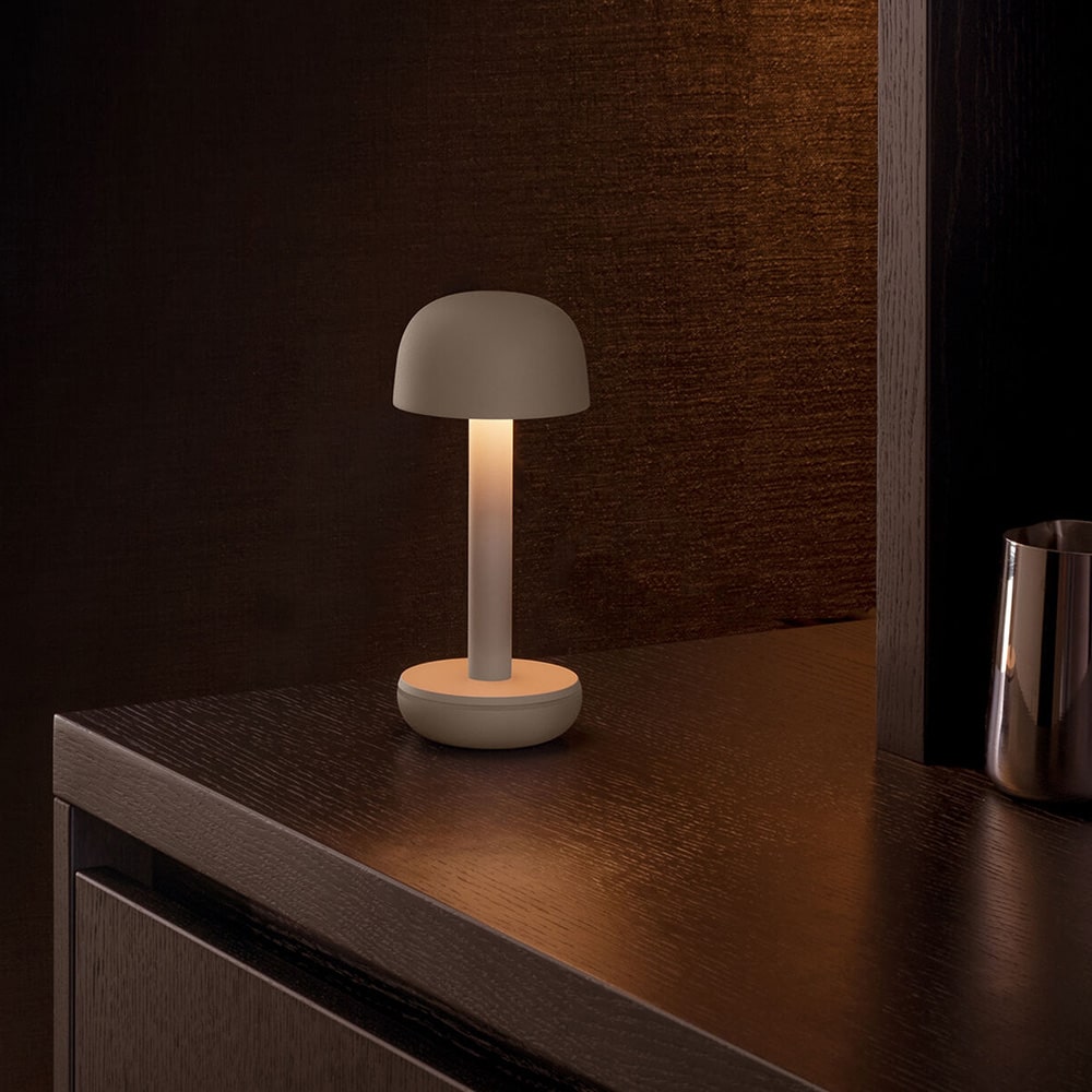 Humble II Portable Lamp, Matte Beige