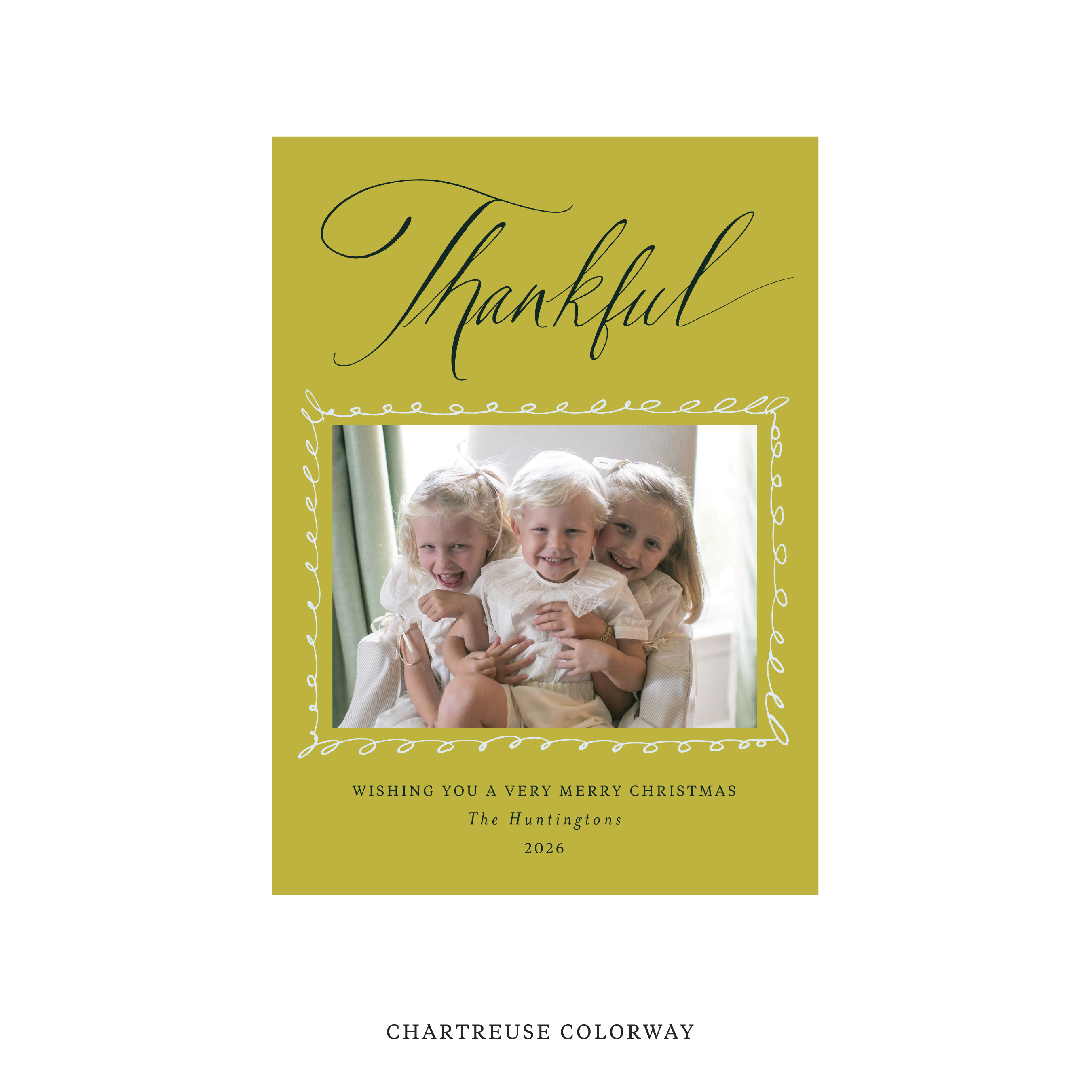 Huntington Classic Flat Print Holiday Card, Medium