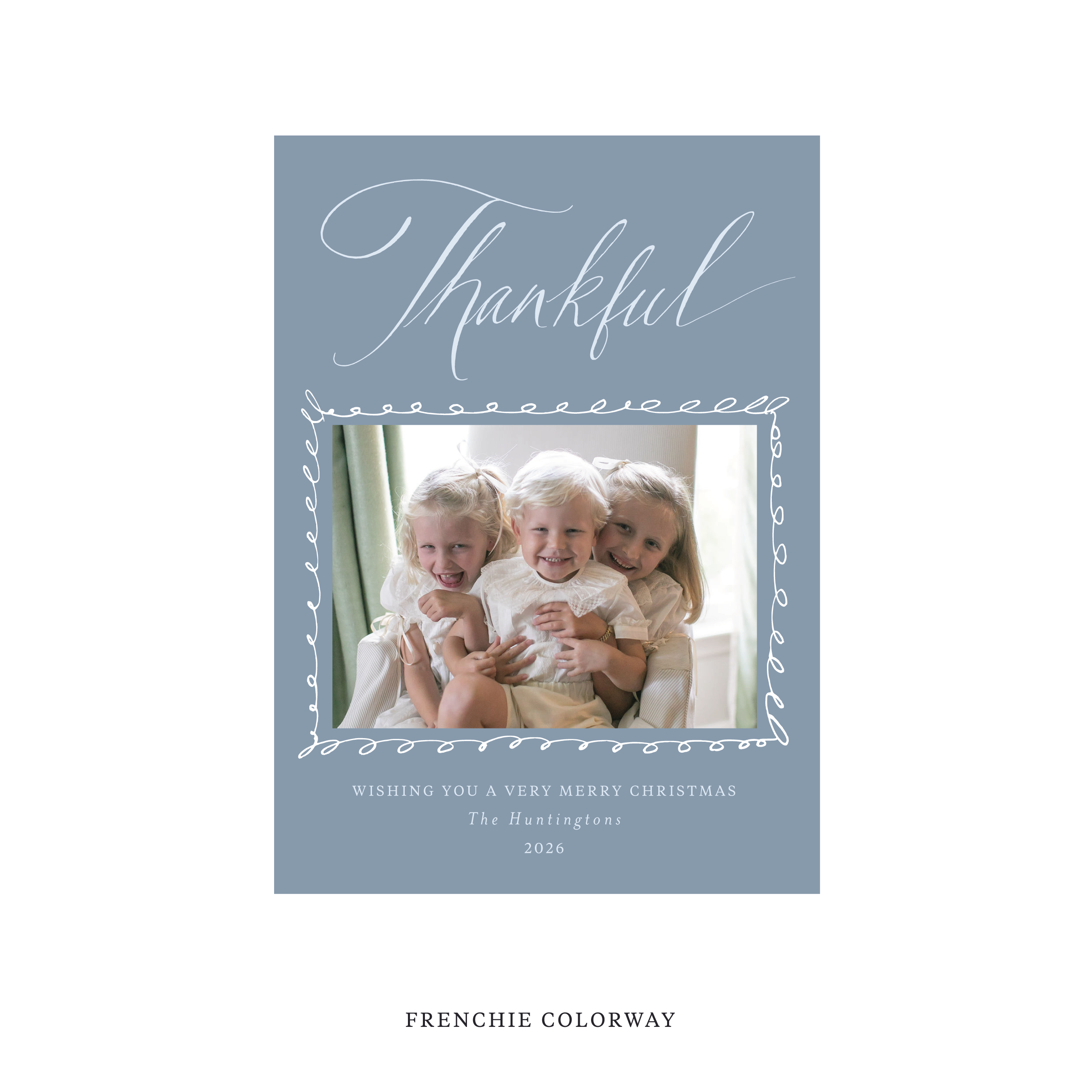 Huntington Classic Flat Print Holiday Card, Medium