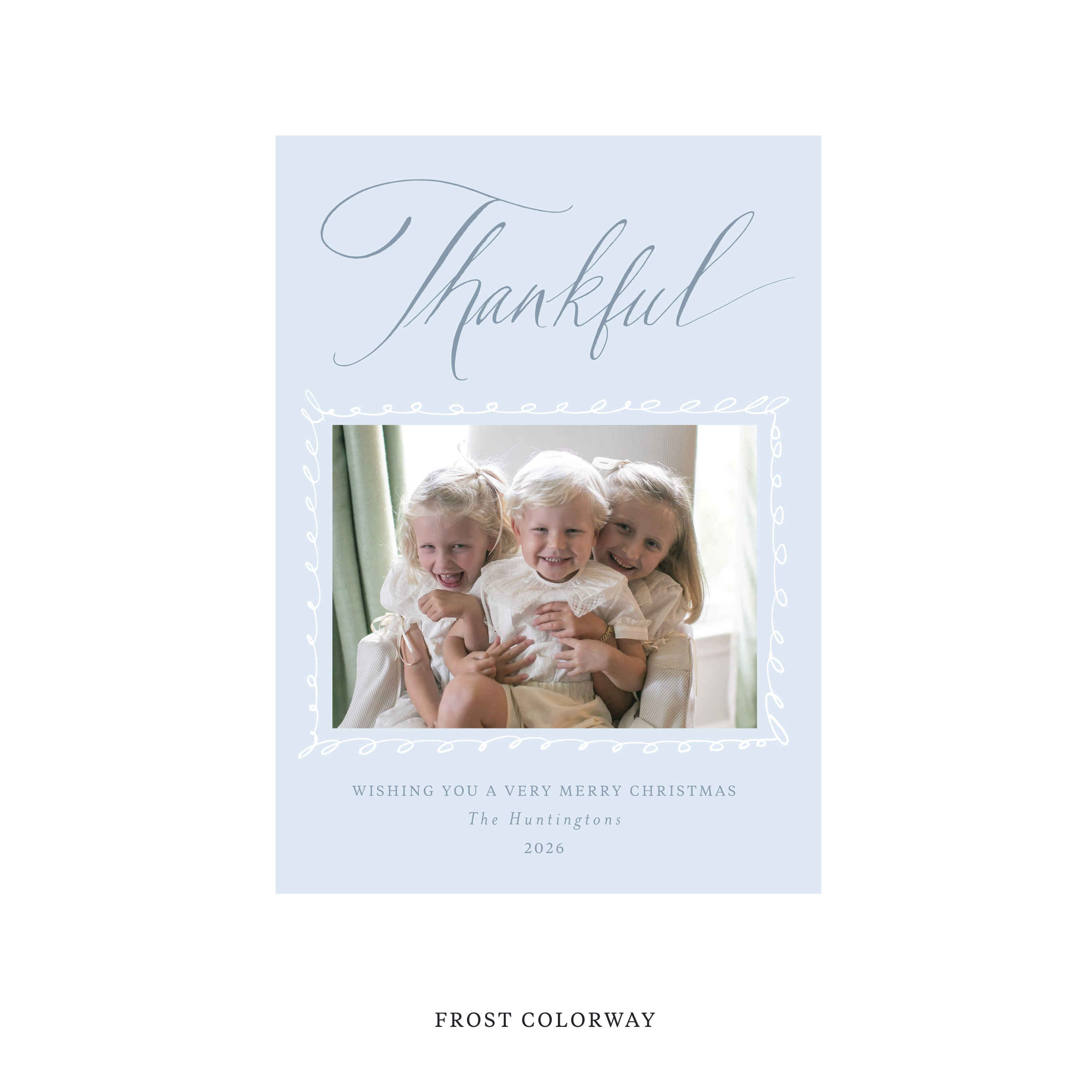 Huntington Classic Flat Print Holiday Card, Medium