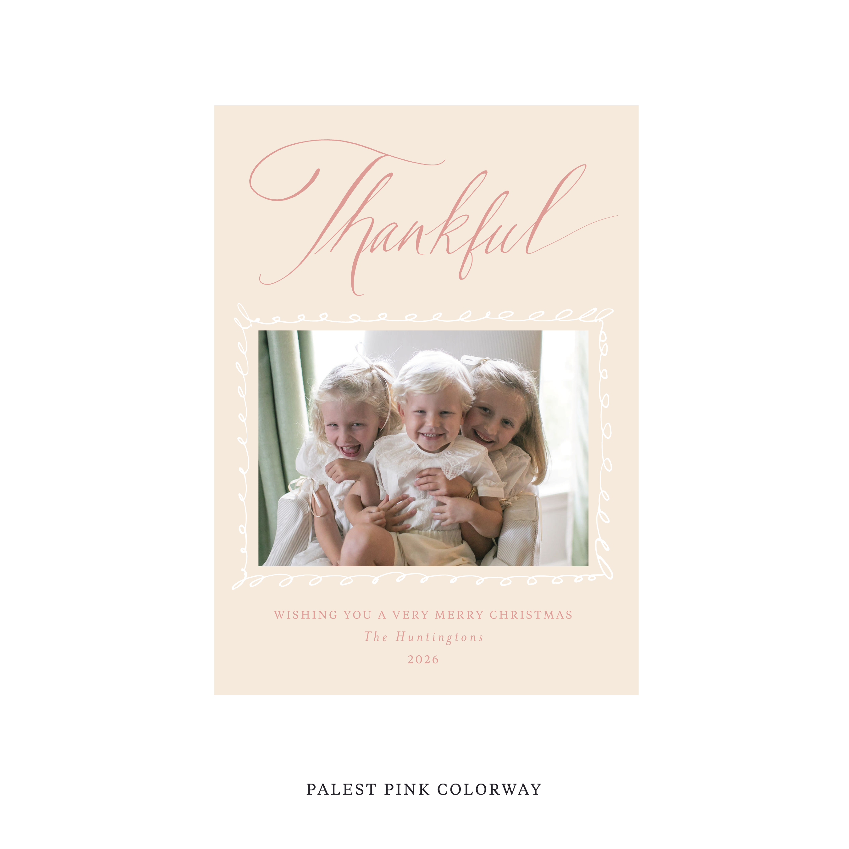 Huntington Classic Flat Print Holiday Card, Medium