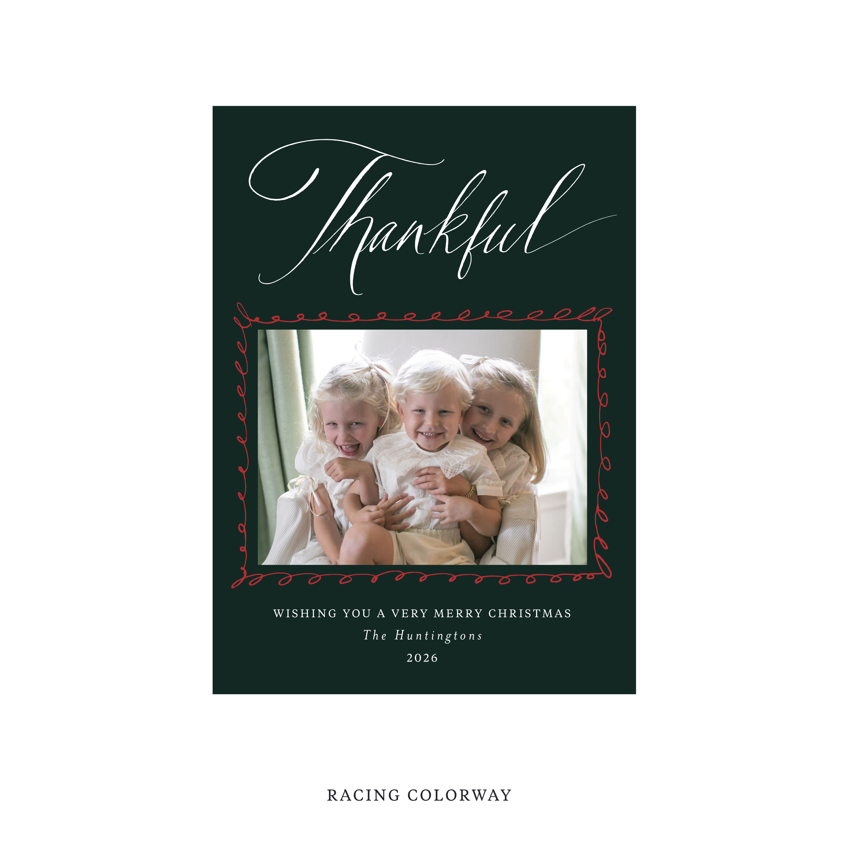 Huntington Classic Flat Print Holiday Card, Medium