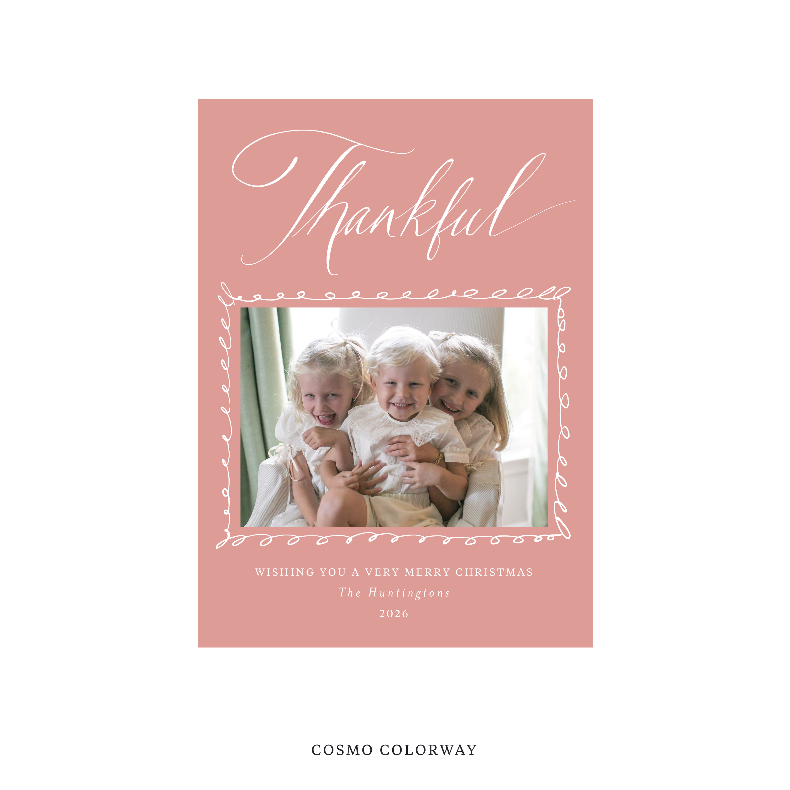 Huntington Classic Flat Print Holiday Card, Medium