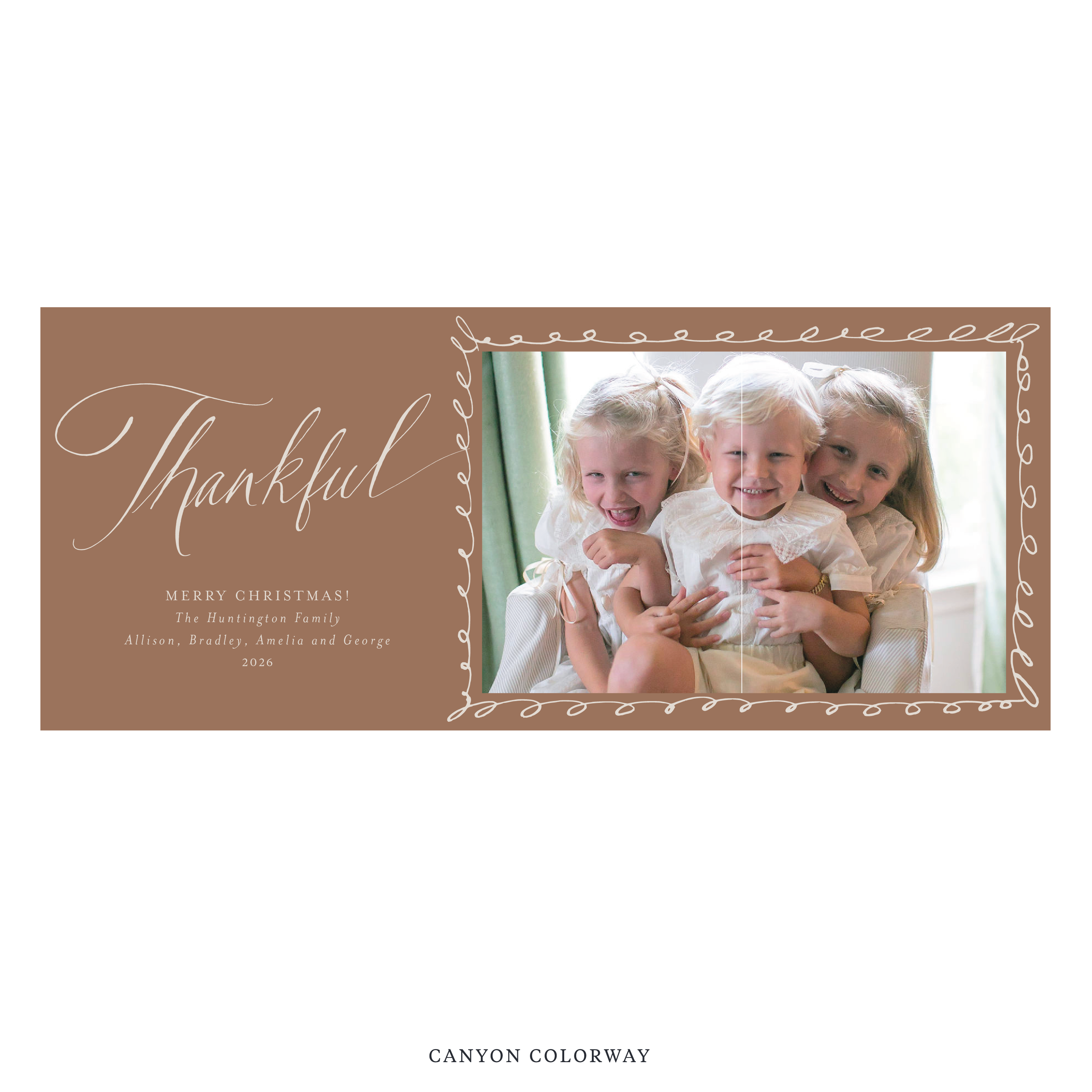 Huntington Digital Photo Holiday Card, Skinny