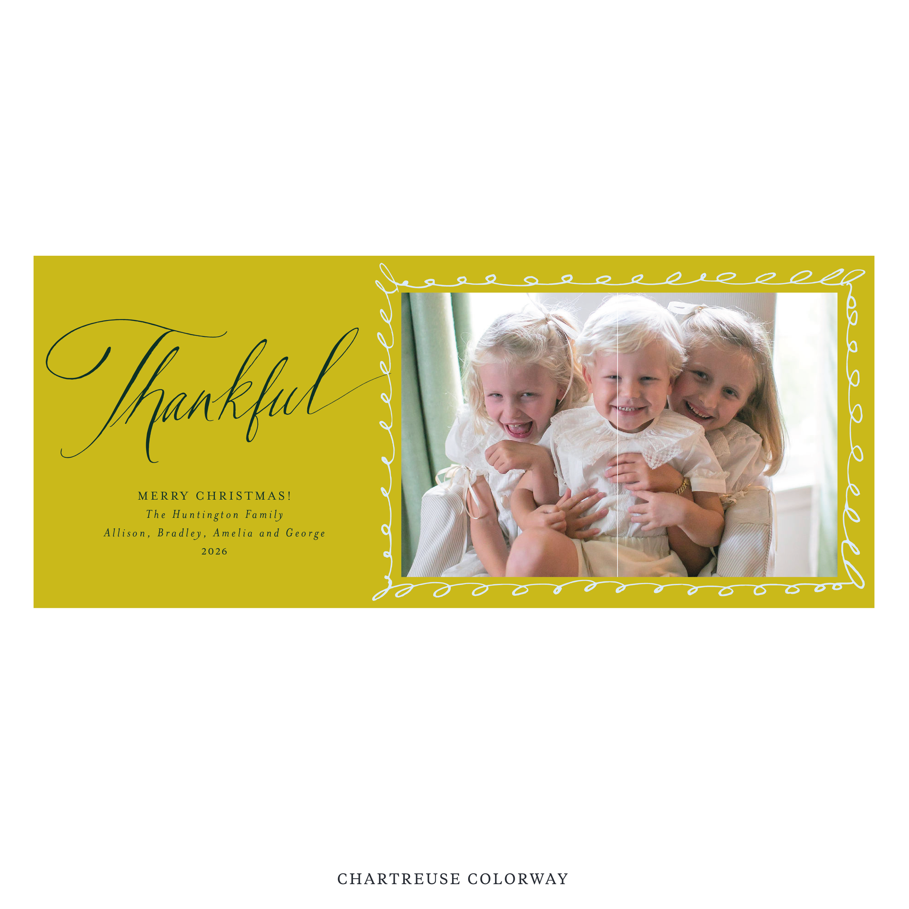 Huntington Digital Photo Holiday Card, Skinny