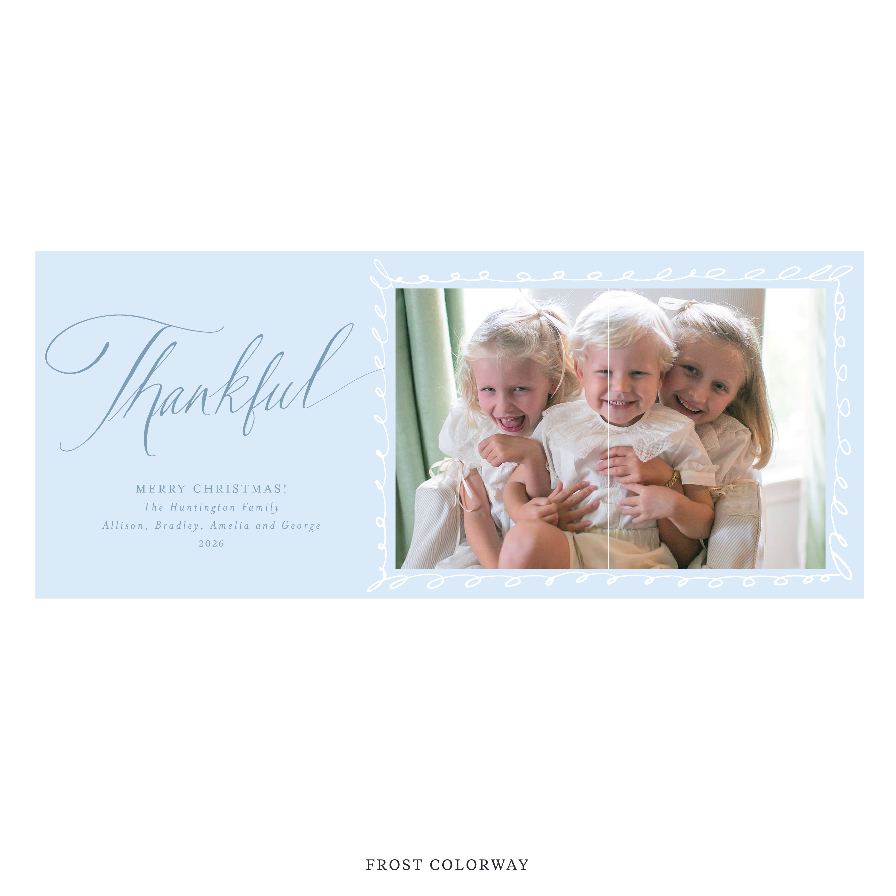 Huntington Digital Photo Holiday Card, Skinny