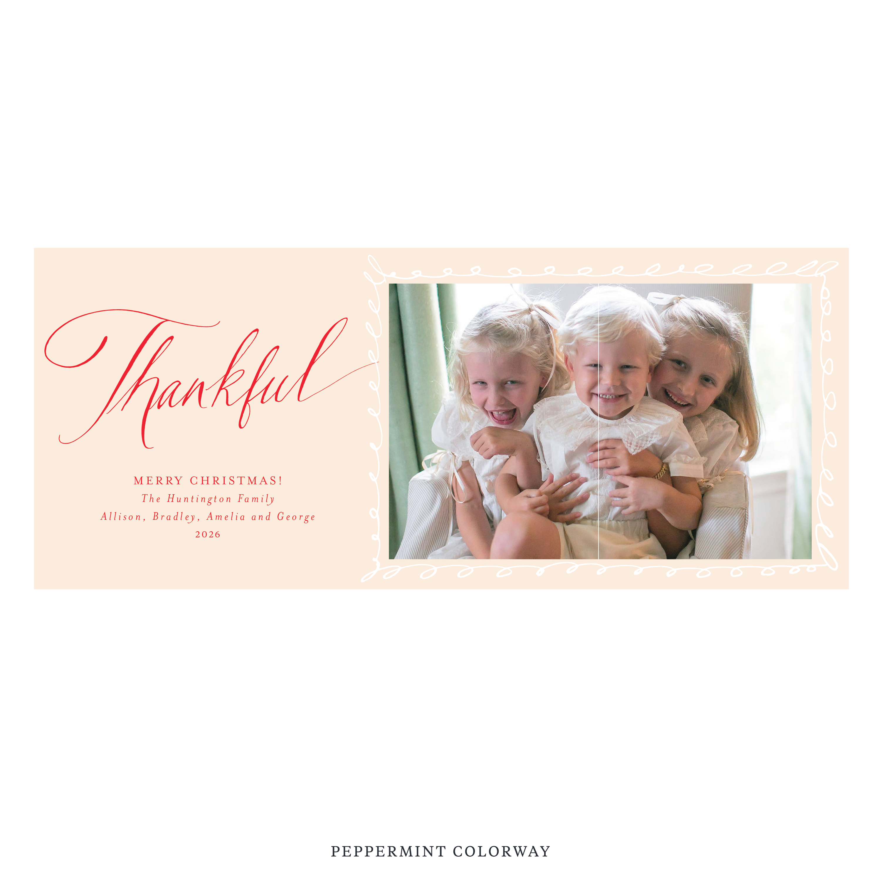 Huntington Digital Photo Holiday Card, Skinny
