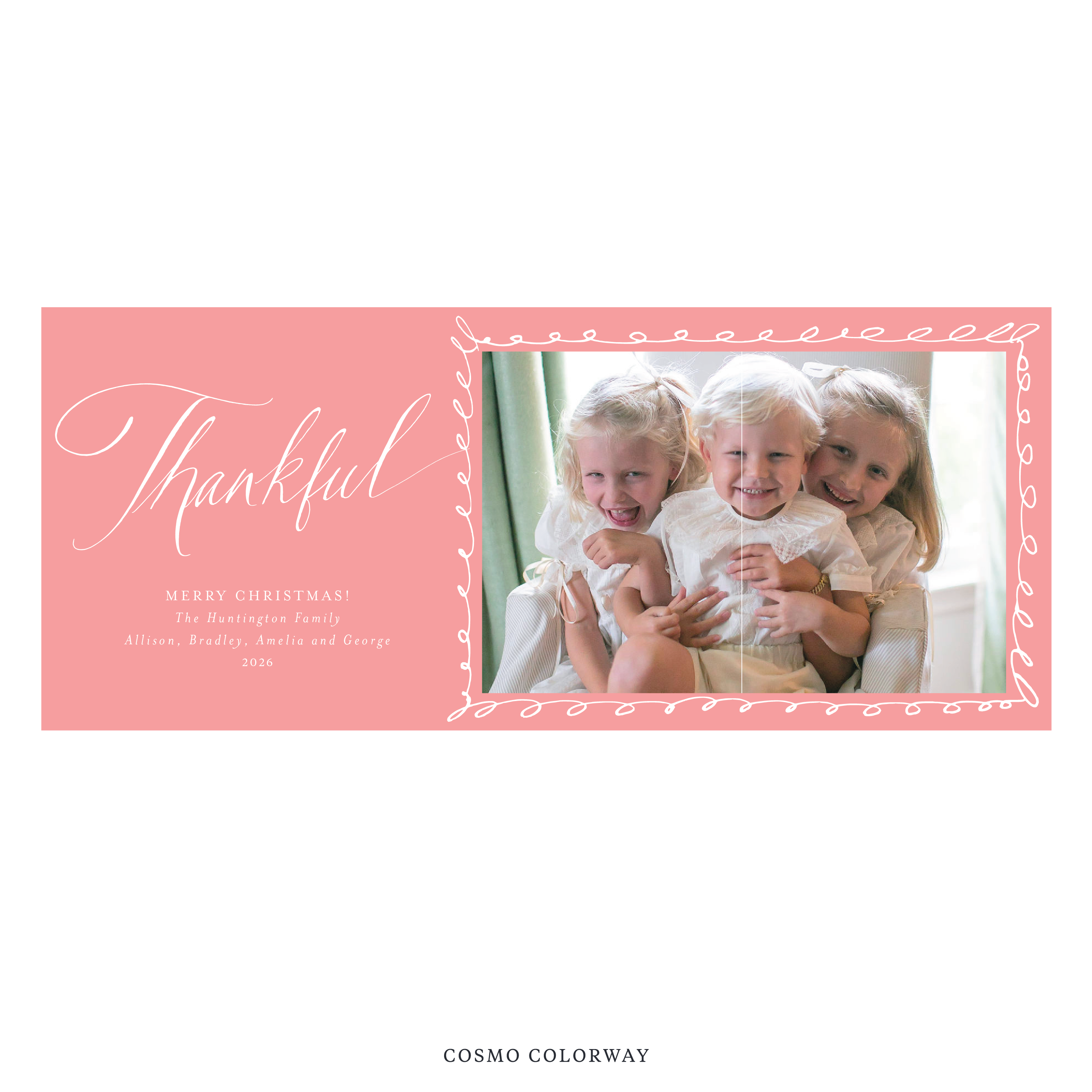 Huntington Digital Photo Holiday Card, Skinny