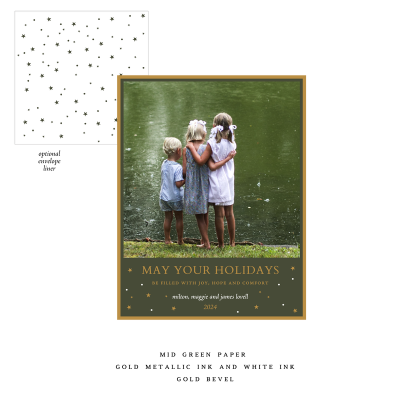Hyacinth Small Luxe Holiday Card