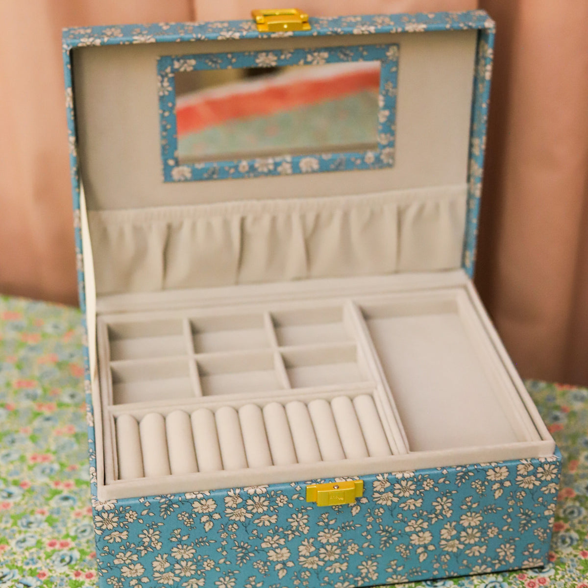 Liberty Large Jewelry Box, Capel Soft Teal
