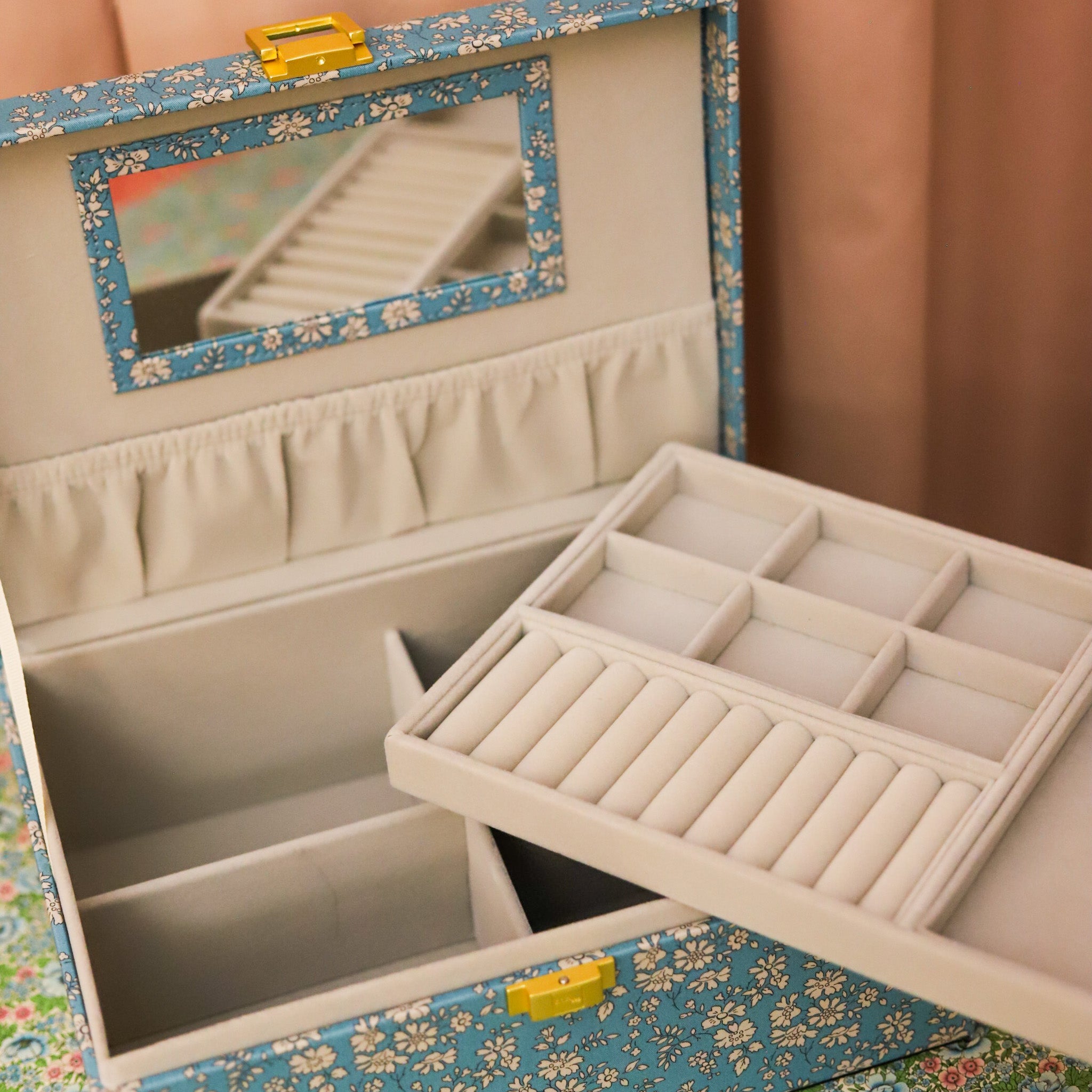 Liberty Large Jewelry Box, Capel Soft Teal