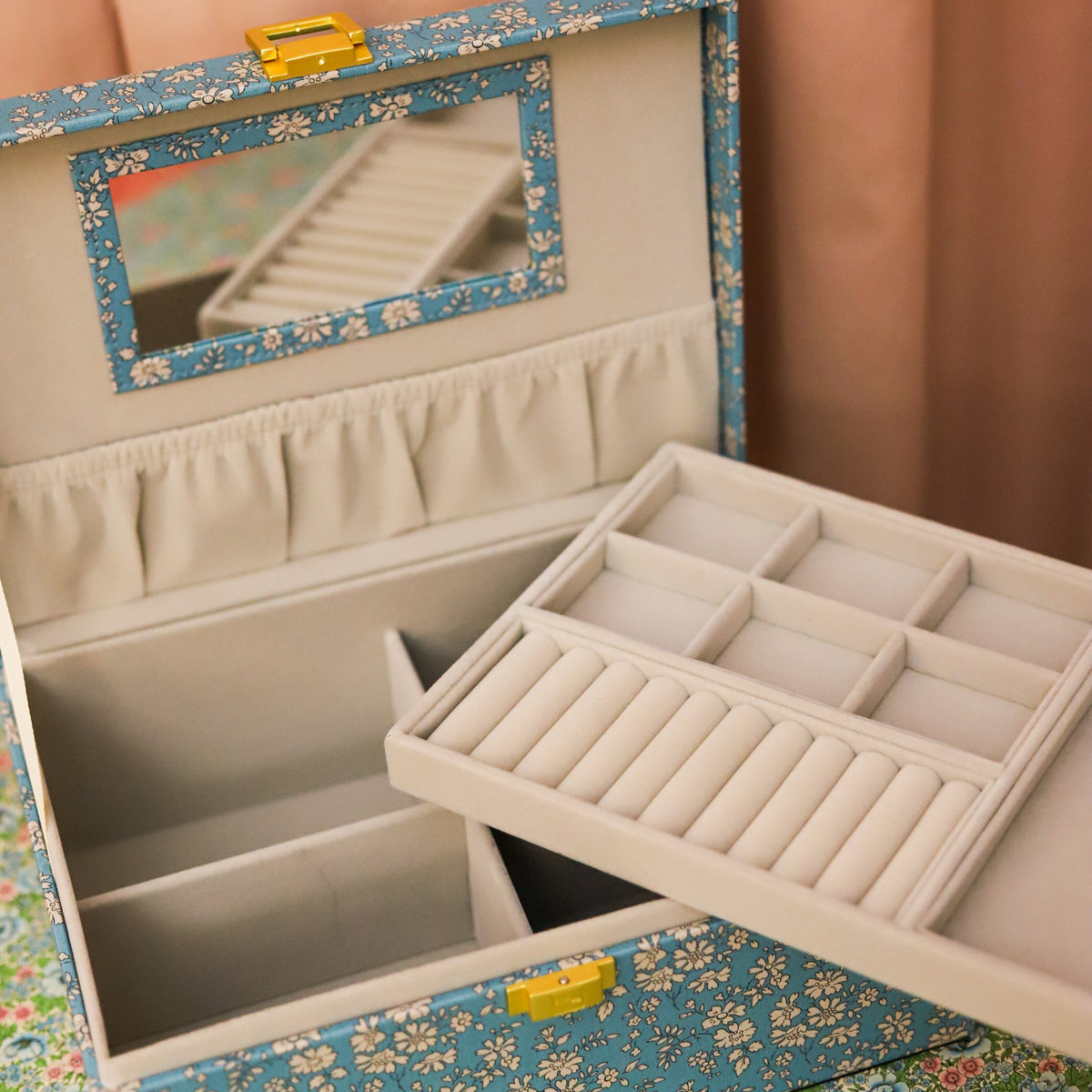 Liberty Large Jewelry Box, Capel Soft Teal